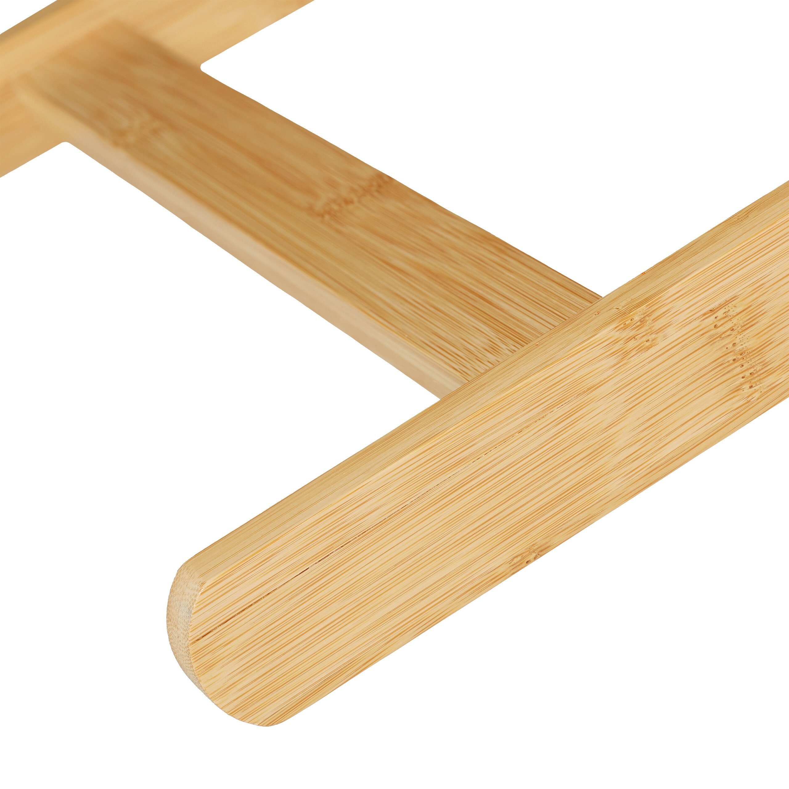 relaxdays Klapptisch Bambus höhenverstellbar