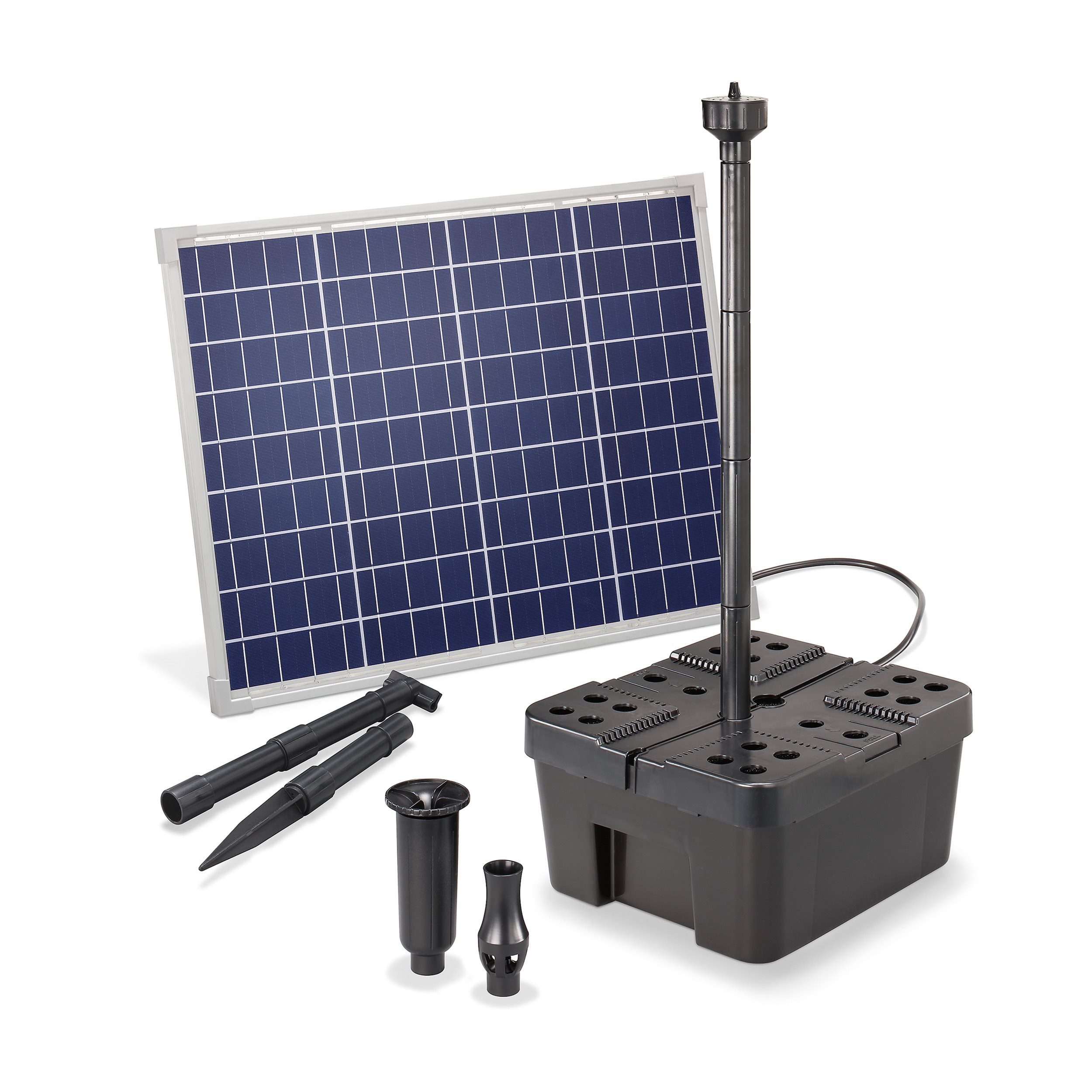 esotec Teichfilter 50/2500 Solar Unterwasserfilter-Set, Pumpe 2500l/h, Modul 50Wp 100910 (Komplettset)