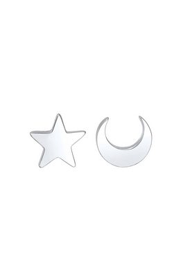 Elli Paar Ohrstecker Basic Trend Astro Sterne Halbmond 925 Silber