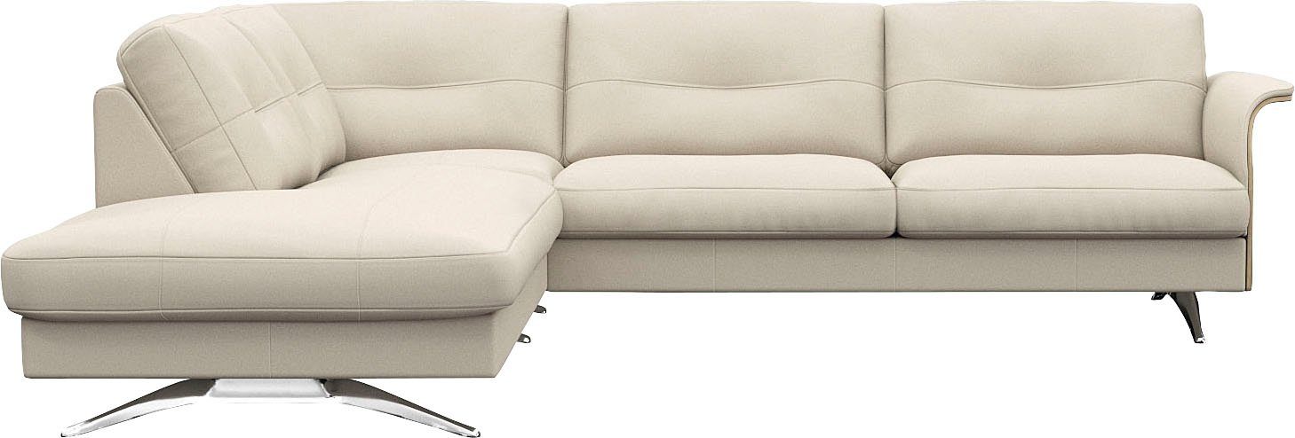 FLEXLUX Ecksofa Glow, super bequem durch hochwertigem Sitzaufbau mit Federkern, L-Form, Skandinavisches Design, In hochwertiger Verarbeitung