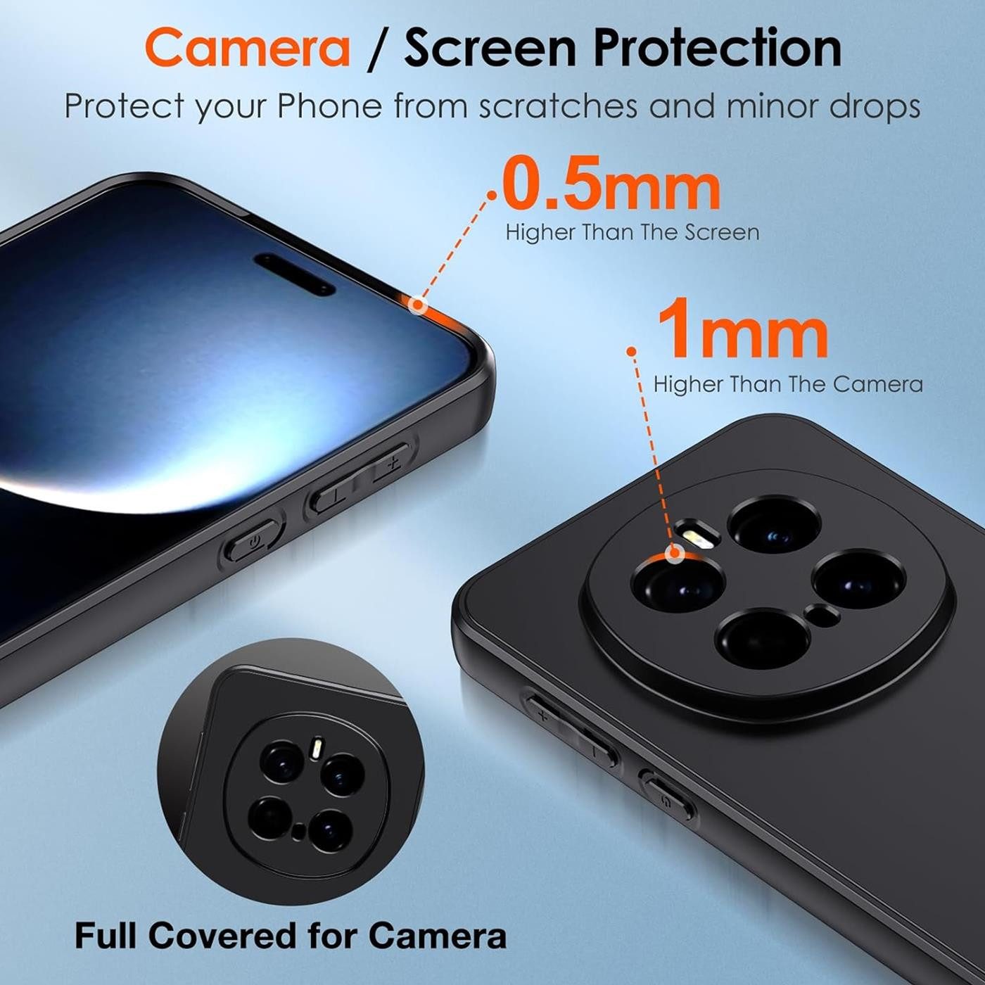 CoolGadget Handyhülle Black Series Handy Hülle für Honor Magic 7 Pro 6,8 Zoll, Edle Silikon Schlicht Robust Schutzhülle für Honor Magic7 Pro Hülle