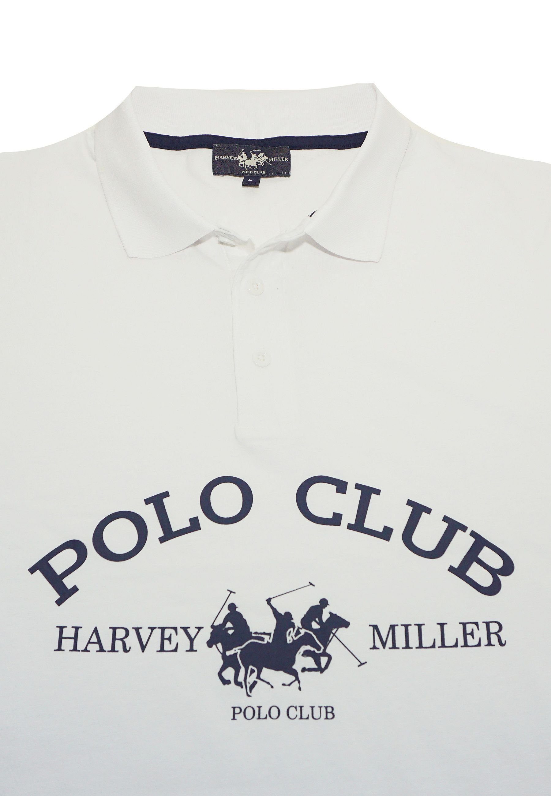 Poloshirt Polo Harvey Poloshirt (1-tlg) Shirt weiss Miller Club Jersey