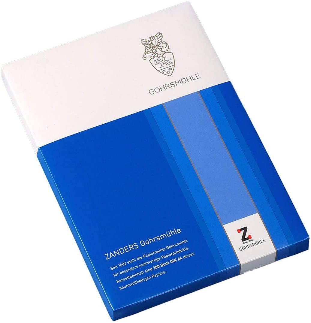 GOHRSMÜHLE Briefpapier Zanders Briefpapier A4 100g weiß mit Wasserzeichen
