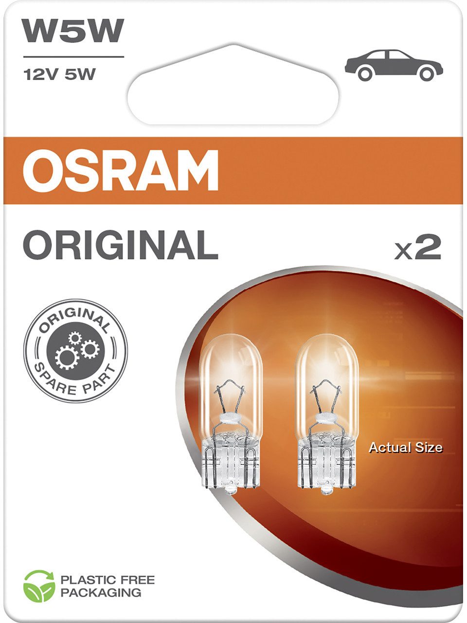 Osram KFZ-Ersatzleuchte Osram Signallampe W5W Original 2.0 2 Stück