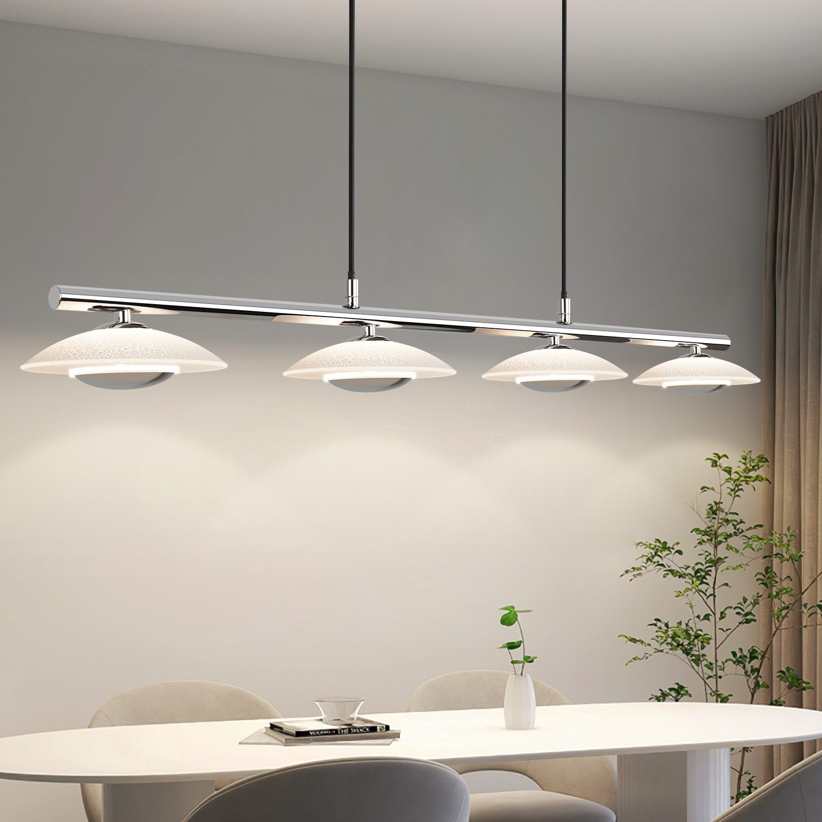Nettlife LED Pendelleuchte Hängelampe Esstisch Glas günstig online kaufen
