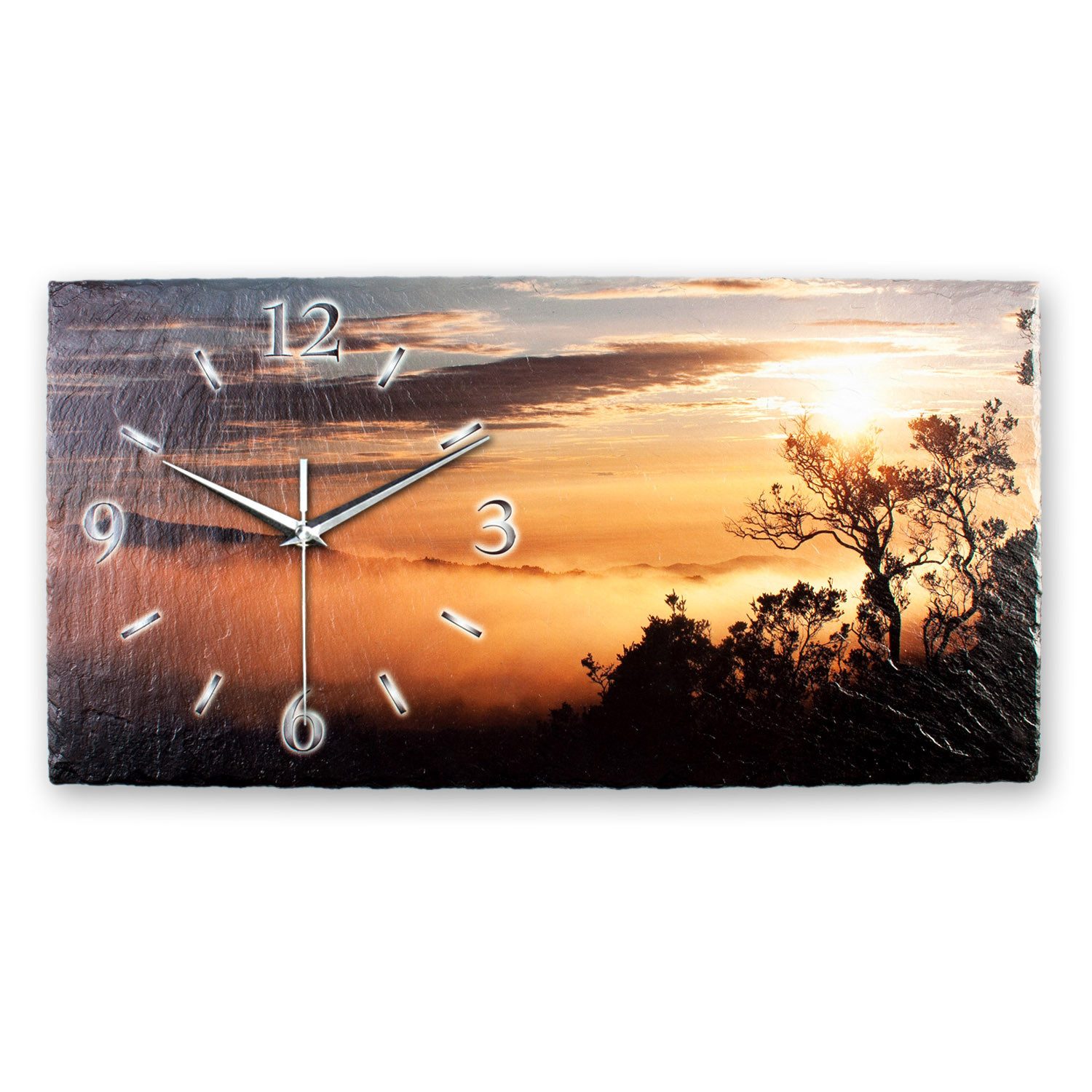 Kreative Feder Wanduhr Designer-Wanduhr aus Stein günstig online kaufen