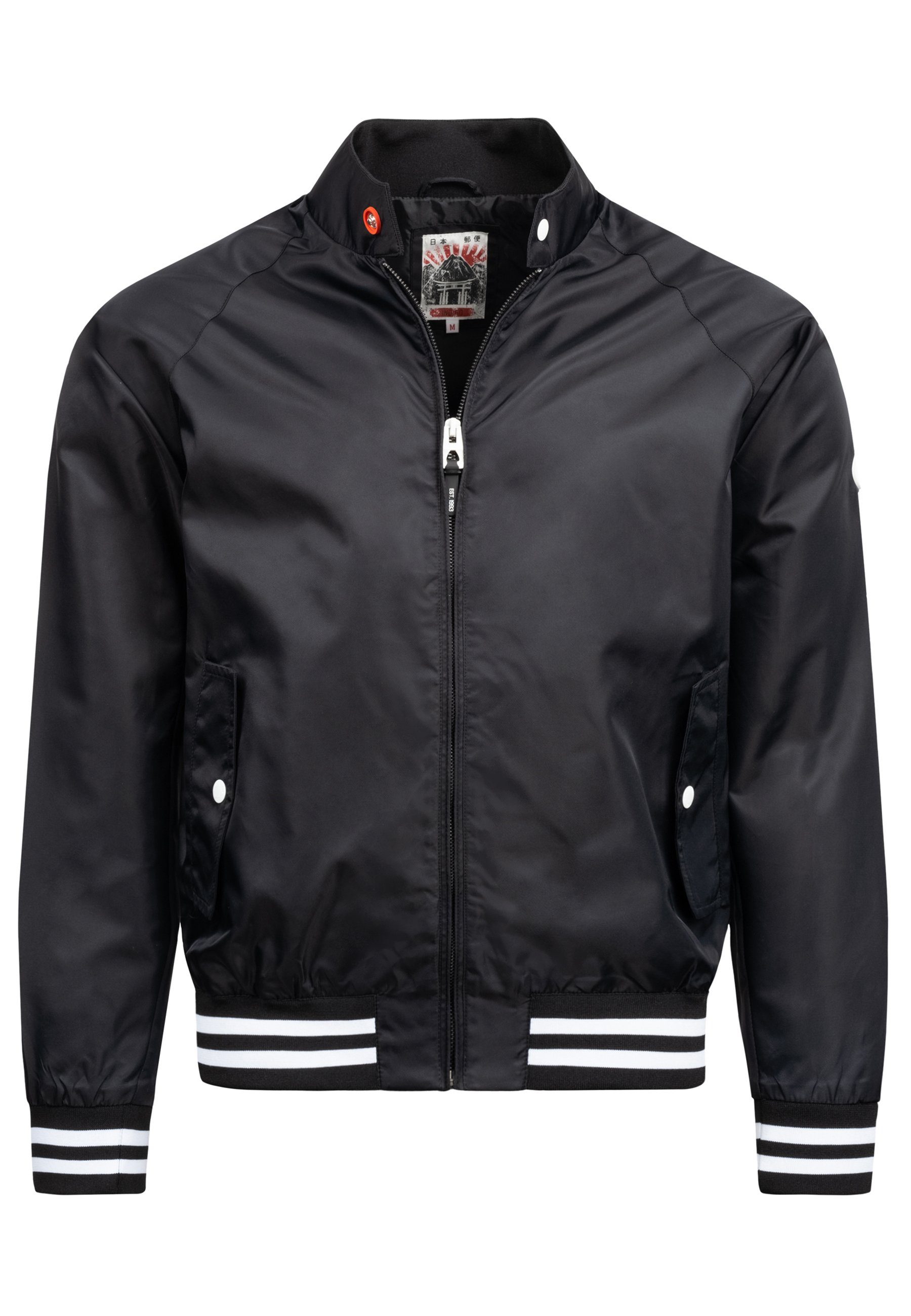 Indicode Sommerjacke Herren Ayser Übergangsjacke Herrenjacke mit Stehkragen & gerippten Arm-und Saumabschluss