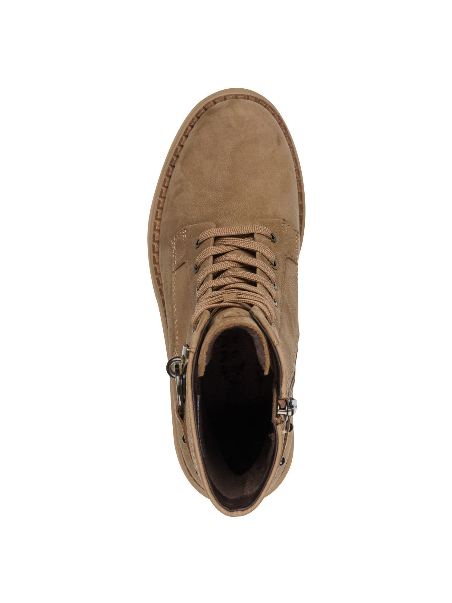 Tamaris TOUCH-IT, Removable Sock aus Leder kein Absatz Schnürstiefelette TOUCH-IT