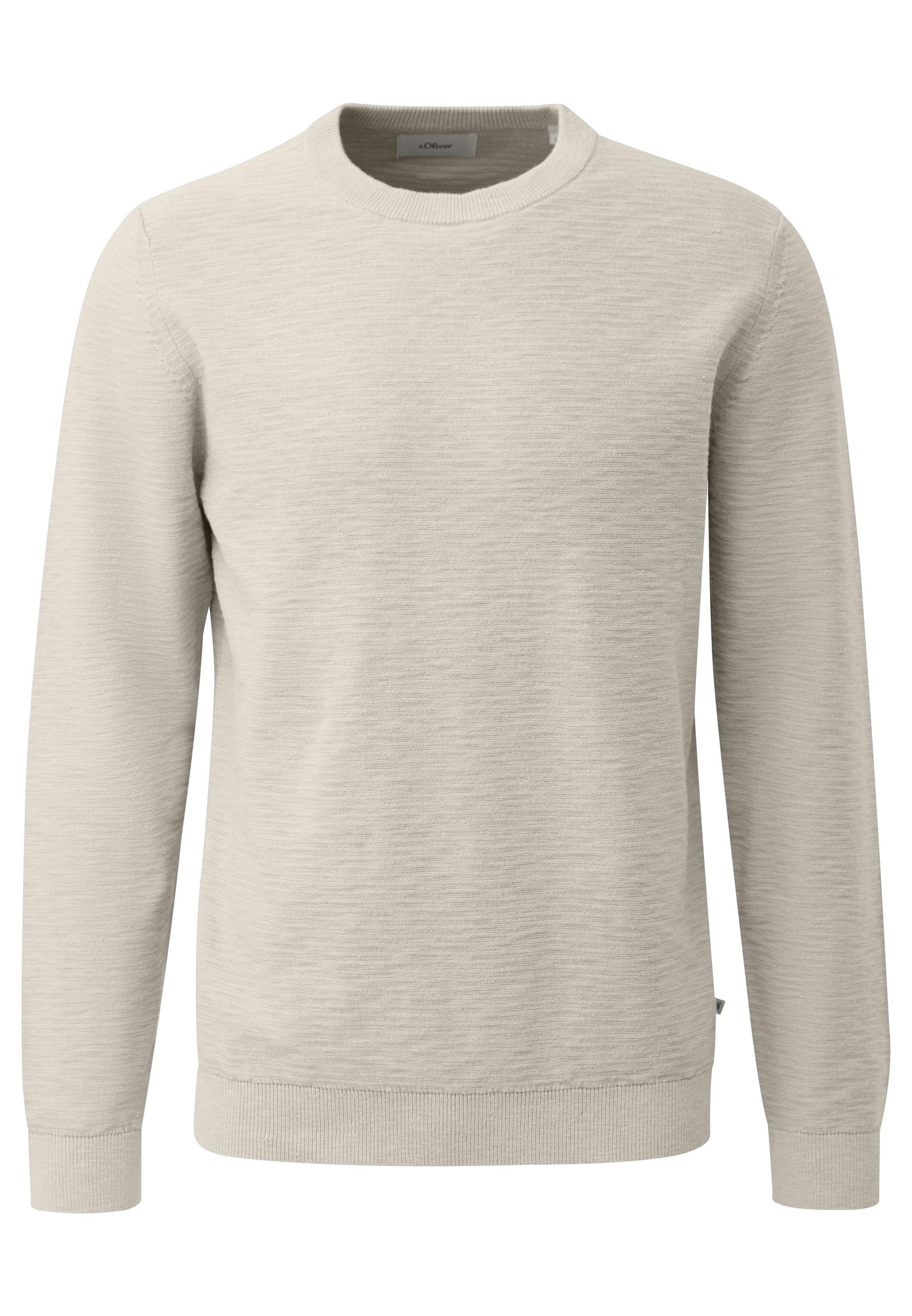 s.Oliver Rundhalspullover Basic (1-tlg) Pullover - Baumwolle - Atmungsaktiv - Baumwolle für hohen Komfort
