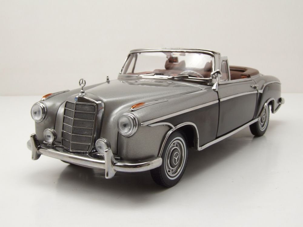 Sun Star Modellauto Mercedes 220 SE Cabrio W128 1960 grau dunkelgrau Modellauto 1:18 Sun, Maßstab 1:18