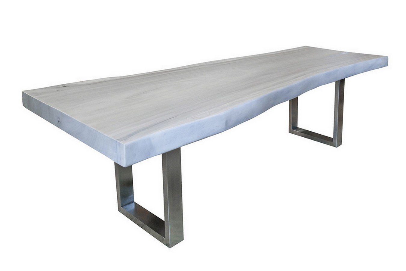 Tischhelden Esstisch Designtisch Suarholz weiss pigmentiert 300*100 cm