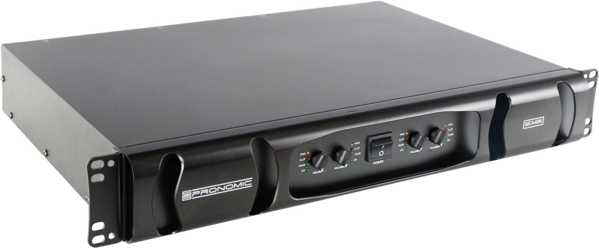 Pronomic MC4-600 Endstufe 4x 900 Watt Audioverstärker (Anzahl Kanäle: 4, 3600 W, Endstufe mit flexibler Schaltung & einstellbarer Grenzfrequenz)