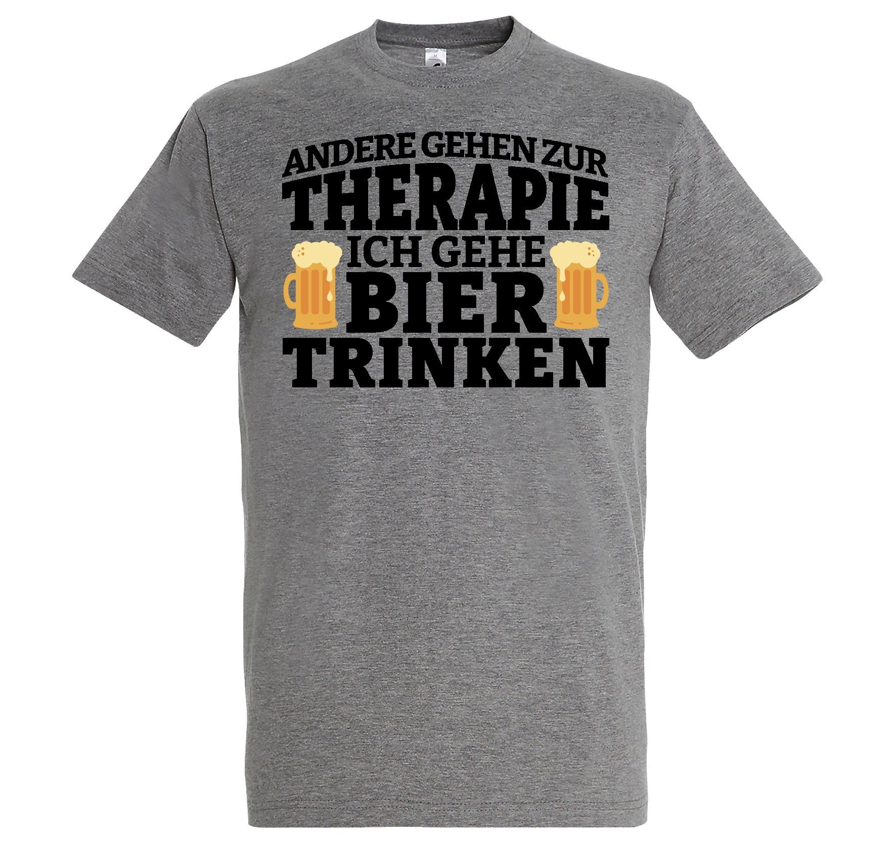 Youth Designz TShirt Bier Therapie Herren Shirt mit Lustigem Bier