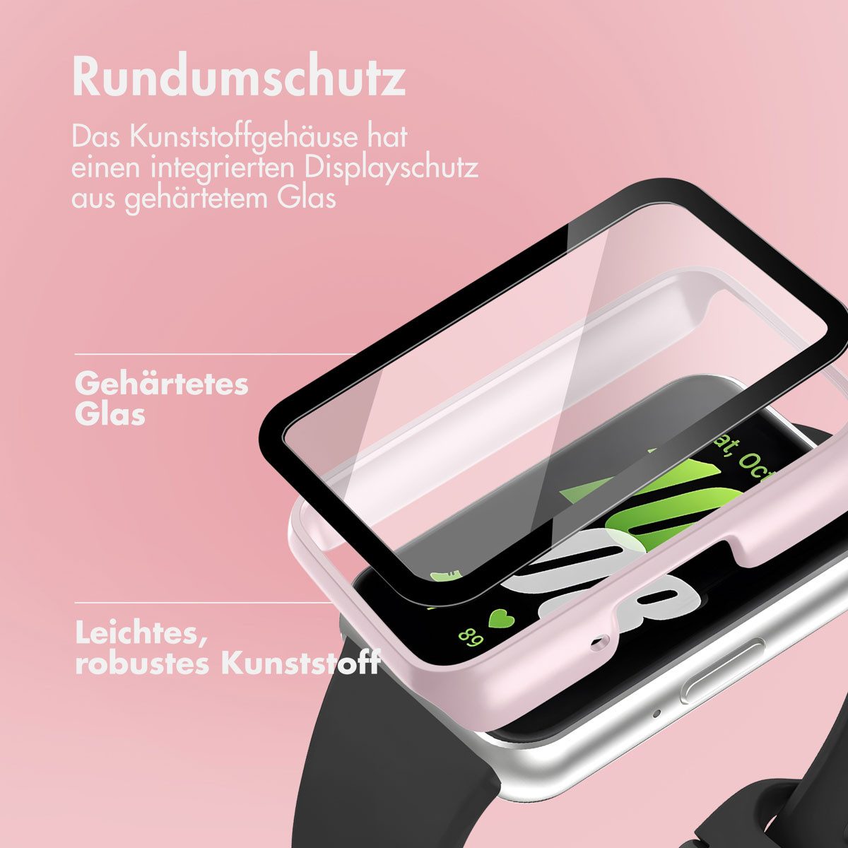 imoshion Displayschutzfolie imoshion Full Cover Hard Case Samsung Galaxy Fit 3 - Rosa, 1 Stück – Bild 2 von 5