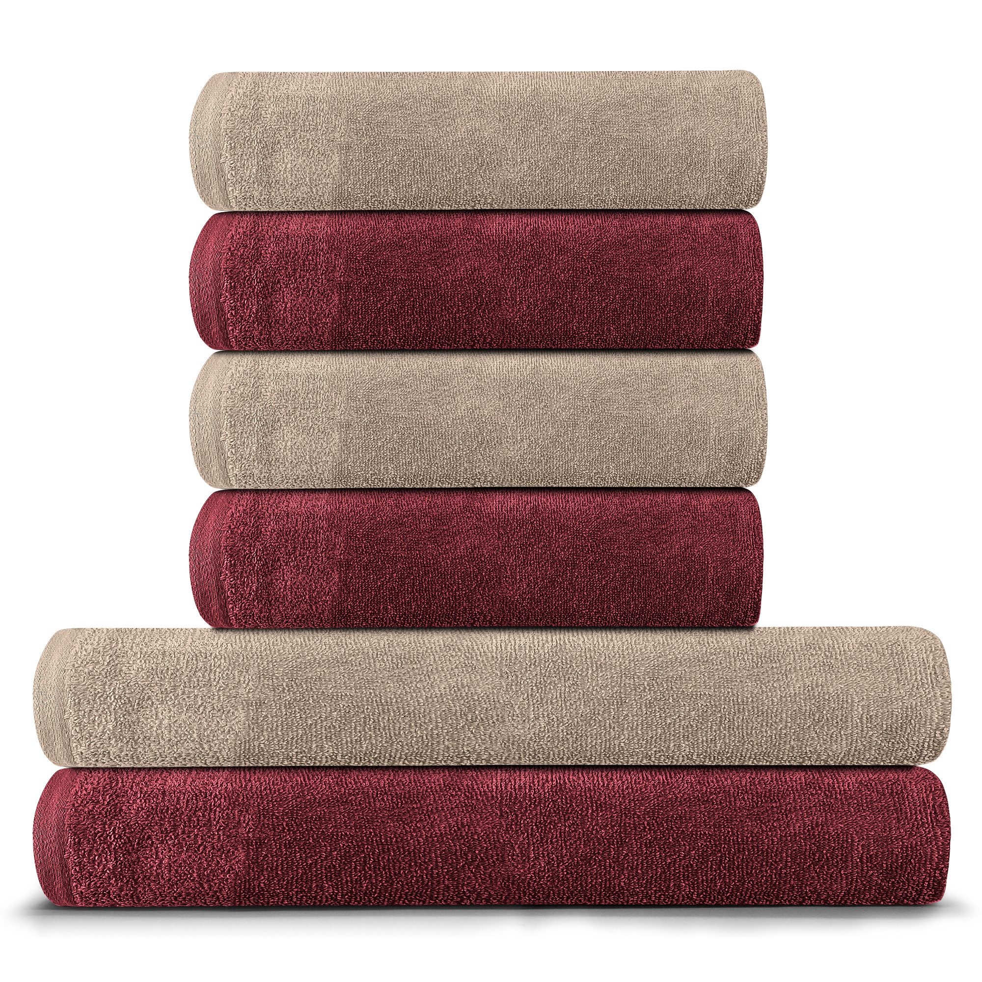 BARBONS Handtuch Set Handtücher 6-tlg, 2x günstig online kaufen
