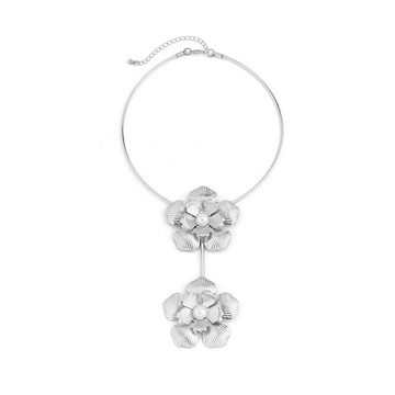 Rouemi Choker Damen-Halskette, 3D-Blumen-Party-Halskette