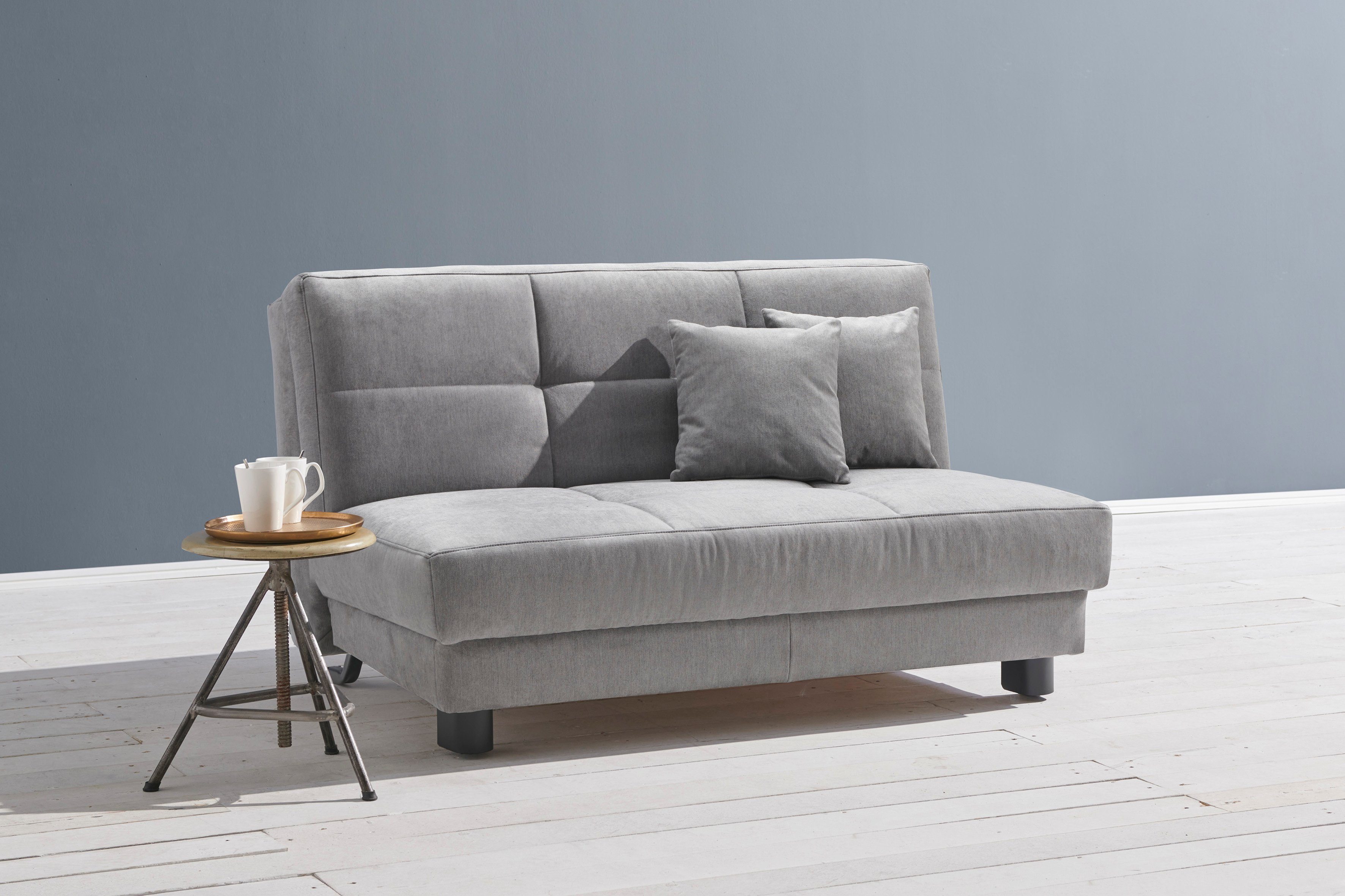 ell + ell 2 Tilda, Breite grau 145 cm, Schlafsofa Zierkissen inkl