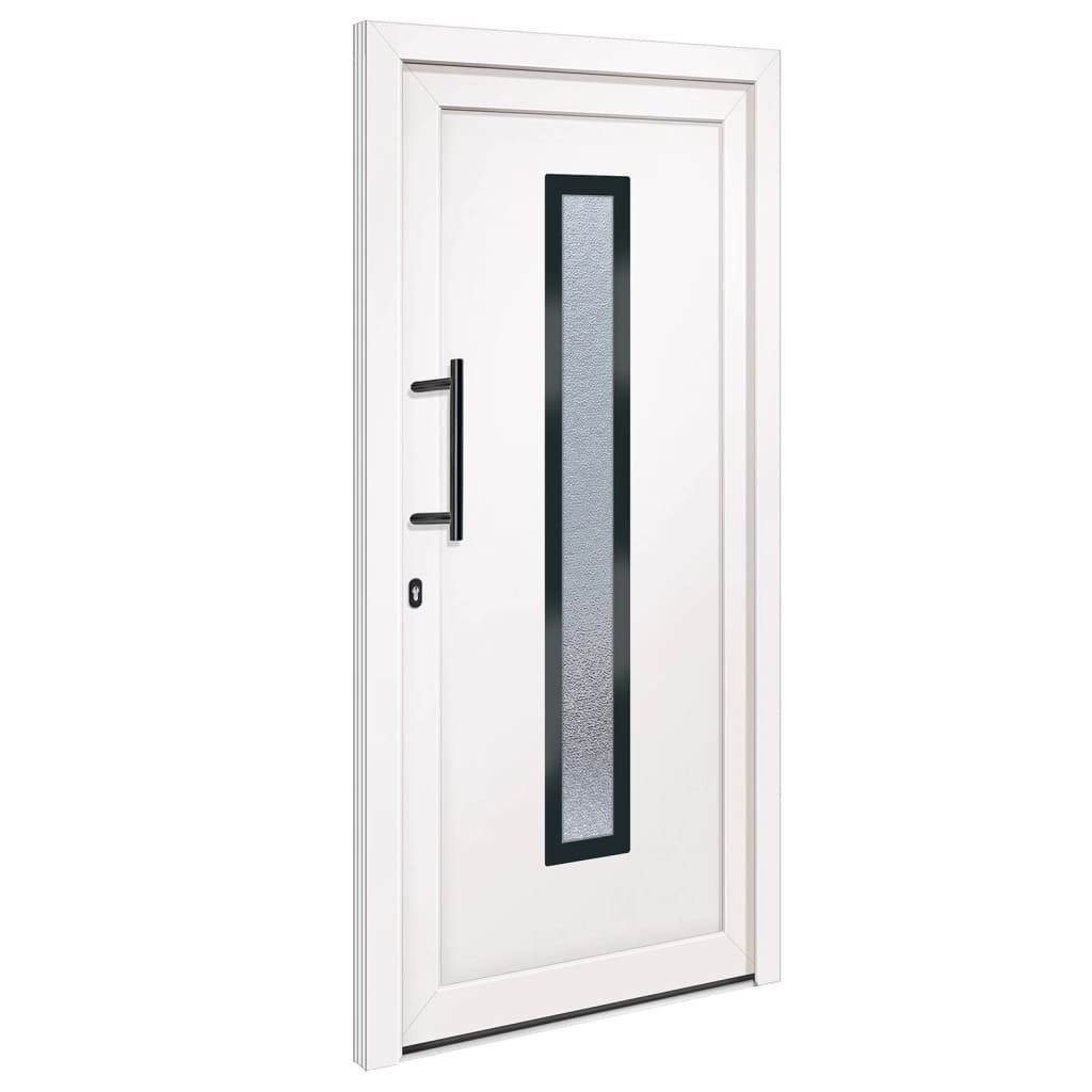 vidaXL Haustür Haustür Weiß 98x200 cm PVC (1-St)