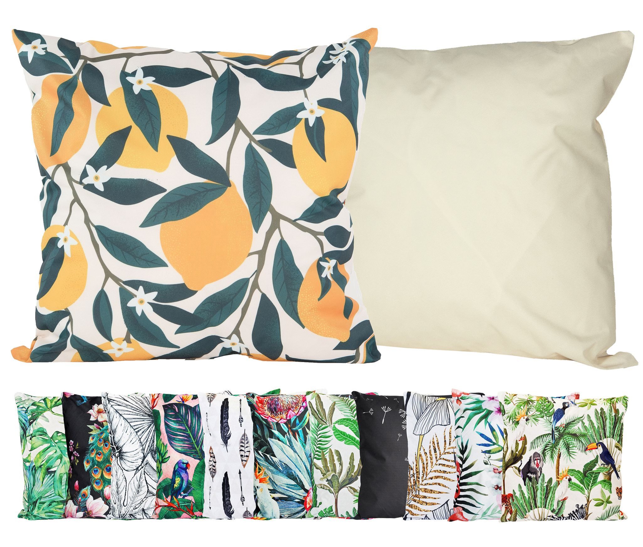 JACK Dekokissen JACK Outdoor Motiv Kissen 45x45cm Lounge Dekokissen inkl. Füllung, mit Lotus-Effekt, Robust, strapazierfähig, für Innen & Außen geeignet