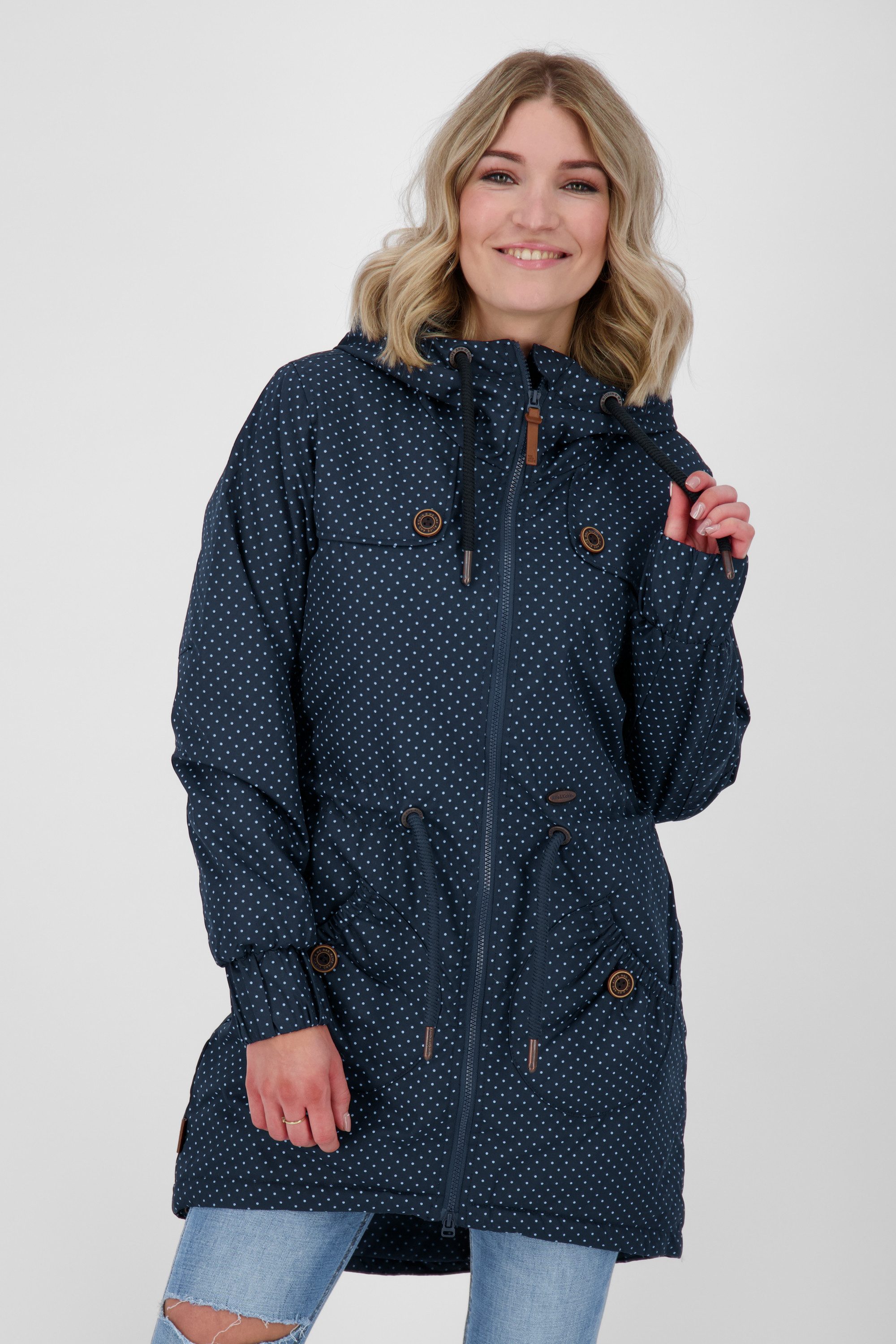 Alife & Kickin Winterjacke CharlotteAK Jacket Damen Übergangsjacke langer Parka mit großen Pattentaschen