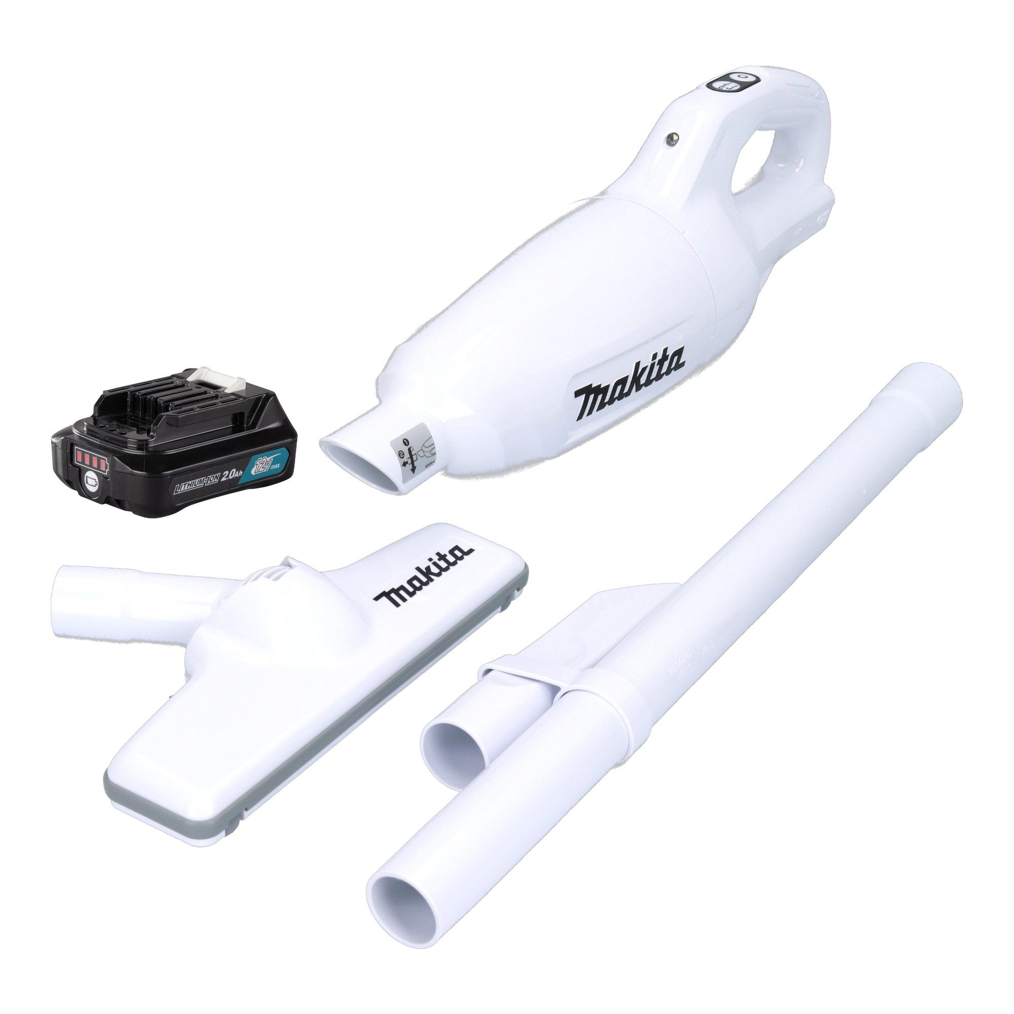 Makita Akku-Handstaubsauger CL 108 FDAW Staubsauger 12 V 0,6 l + 1x Akku 2,0 Ah - ohne Ladegerät