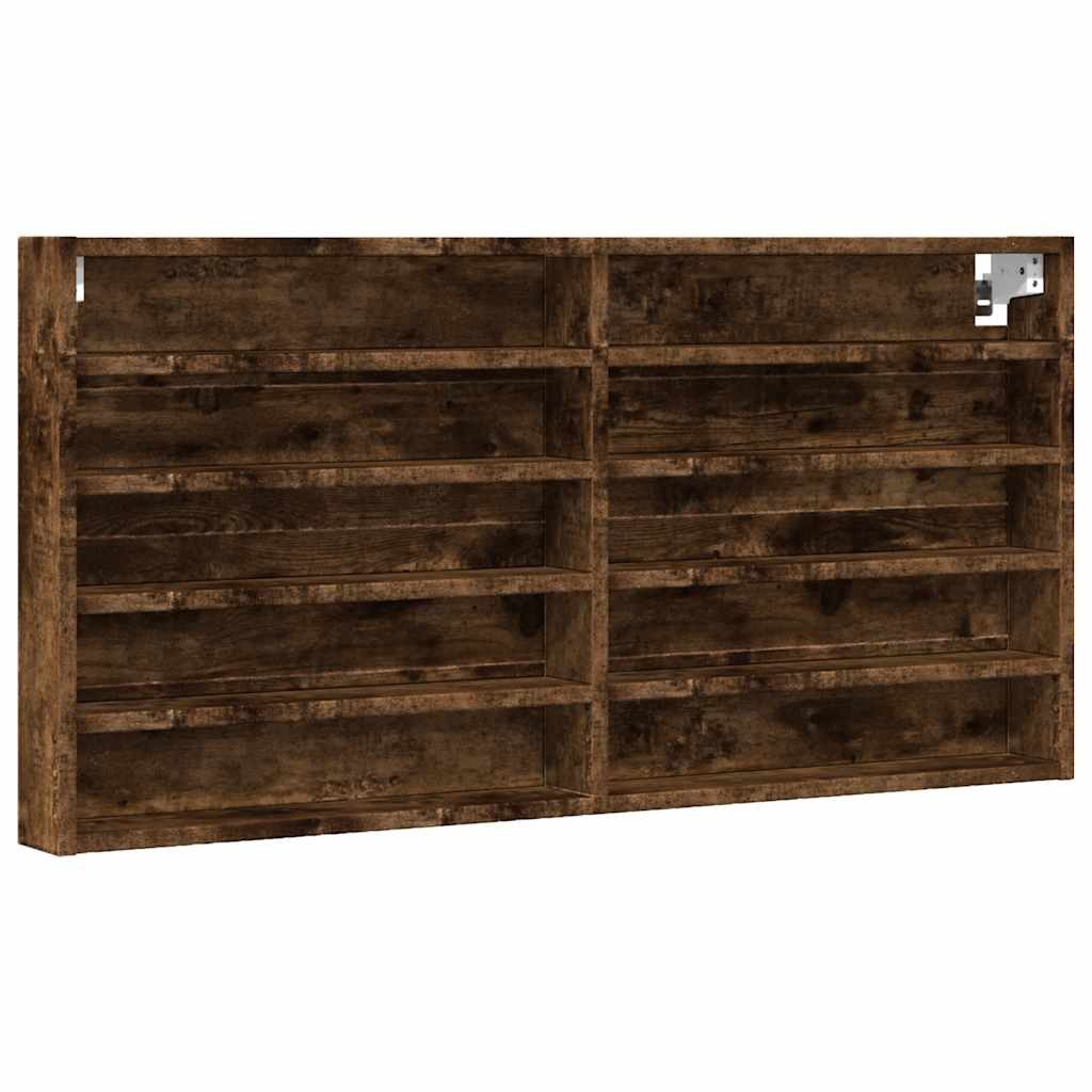 vidaXL Regal Vitrinenschrank Räuchereiche 100x8,5x50 cm günstig online kaufen