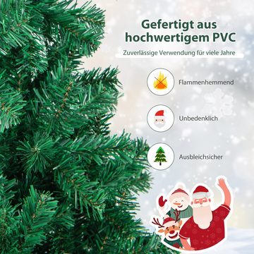 COSTWAY Künstlicher Weihnachtsbaum, 150cm, mit 350 PVC Zweige, Metallständer