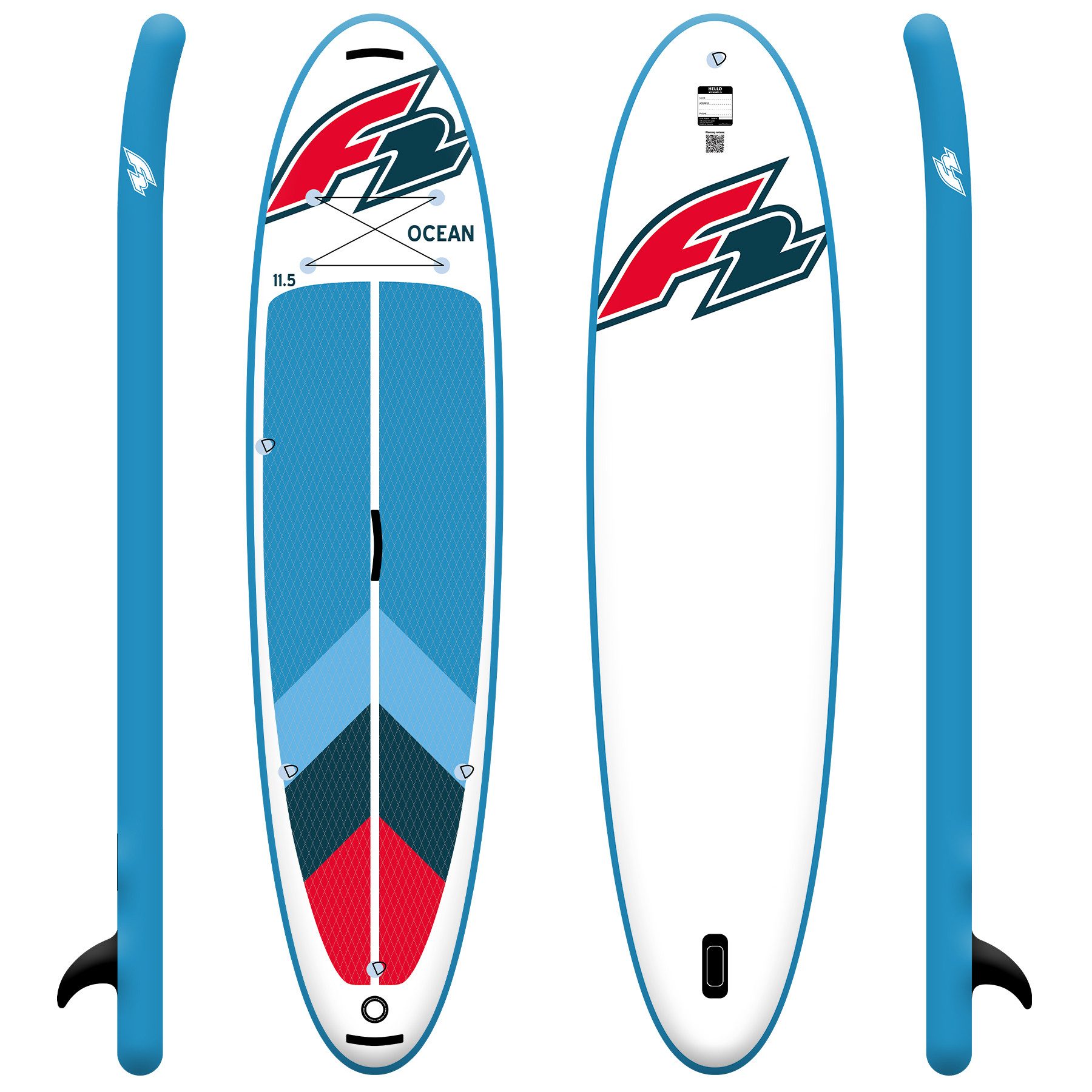 F2 SUP-Board F2 Stand up Paddle Board OCEAN LTD SUP Board Only 11,5 Rot 2024/2025, Stand up paddle board