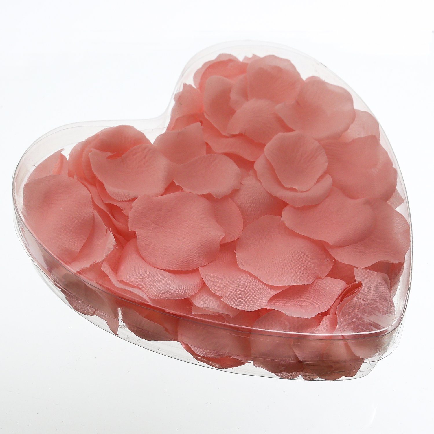 Kunstblume Rosenblätter Geschenkbox Rosenblüten Valentinstag Hochzeit 150 St rosa, MARELIDA, Höhe 17.5 cm