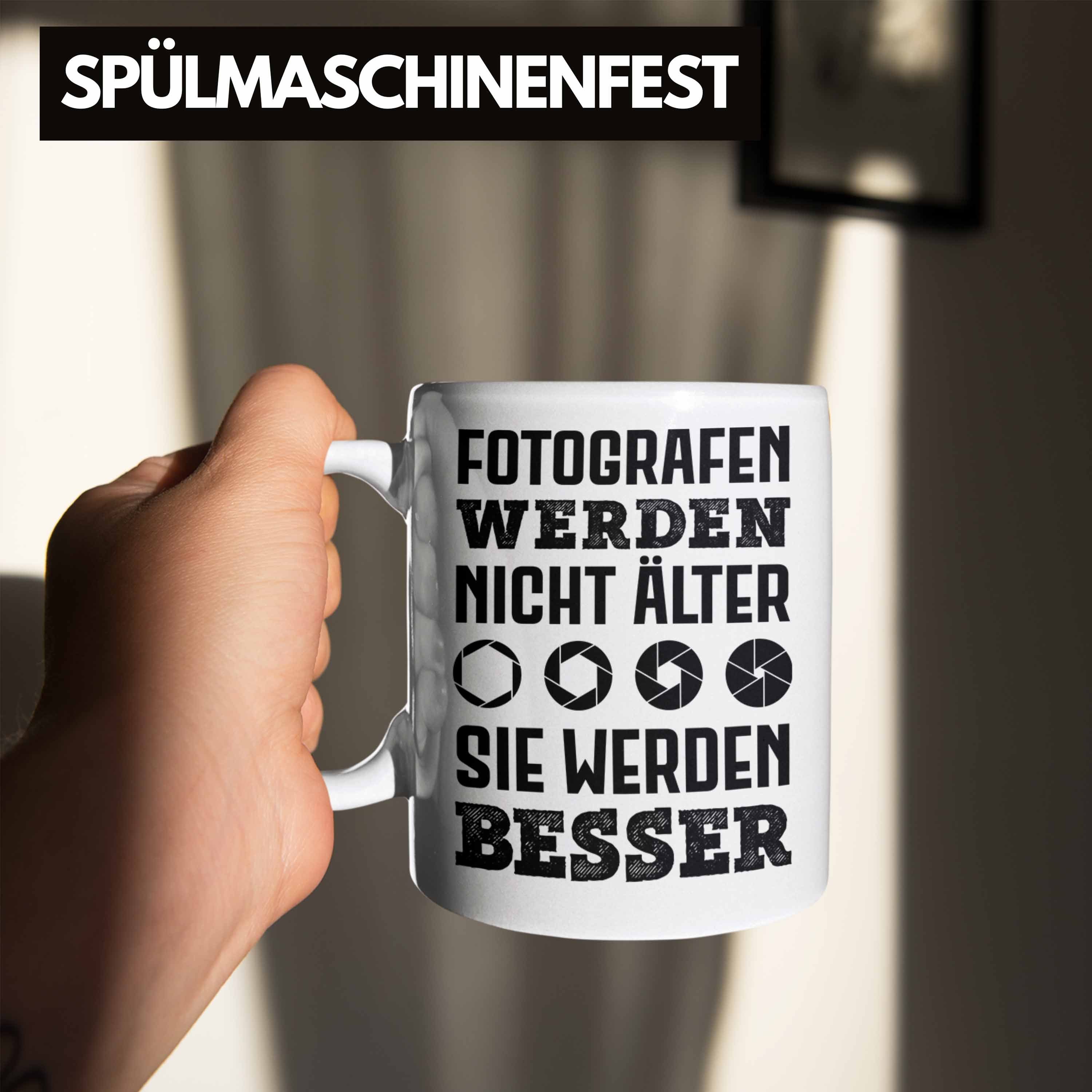 Trendation Tasse - Spruch Weiss Fotografie Fotografieren Lustiger Kaffeetasse Tasse Fotograf Zubehör Geschenk Trendation Geschenkideen