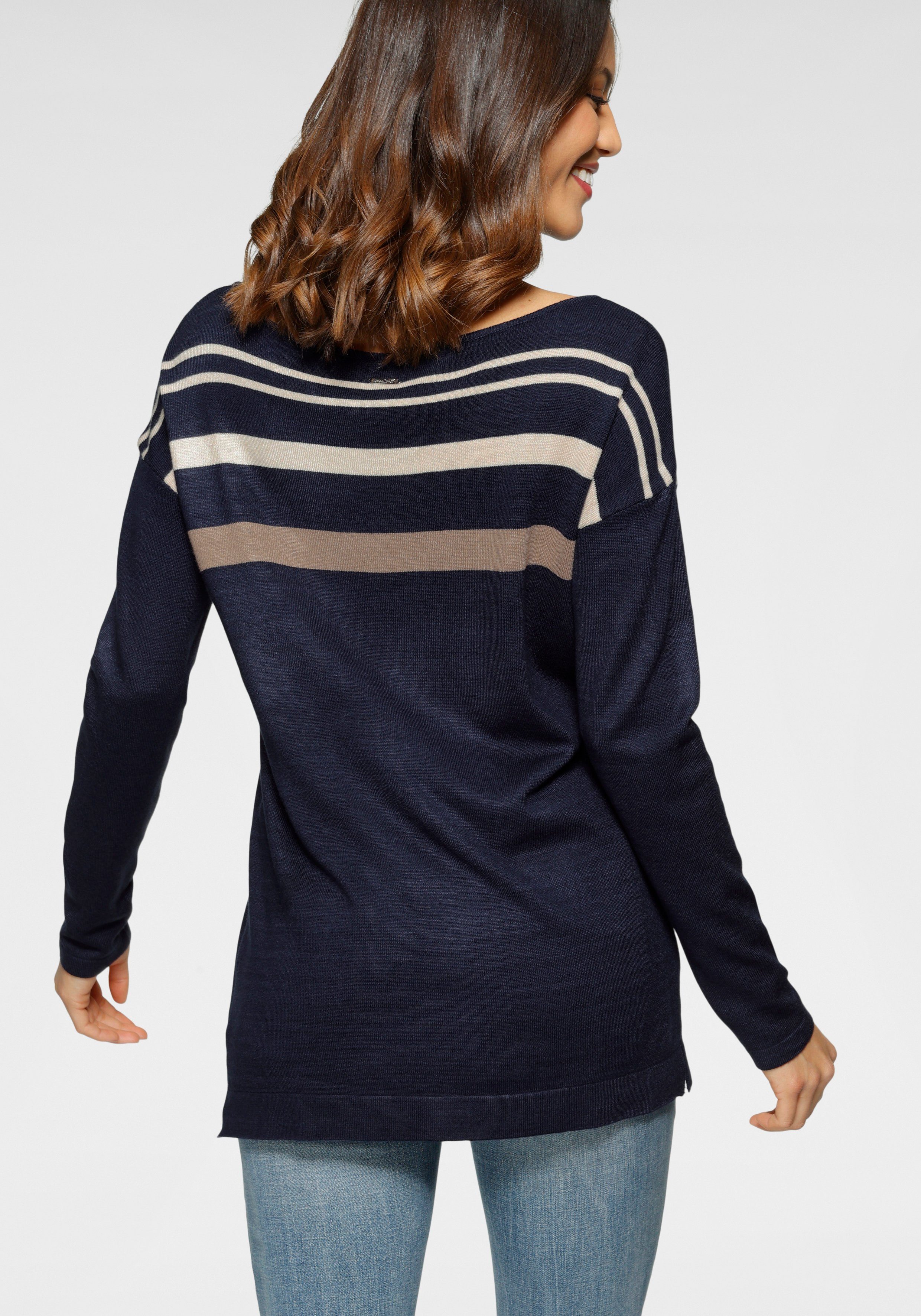 Laura Scott Strickpullover in Streifen-Design mit günstig online kaufen