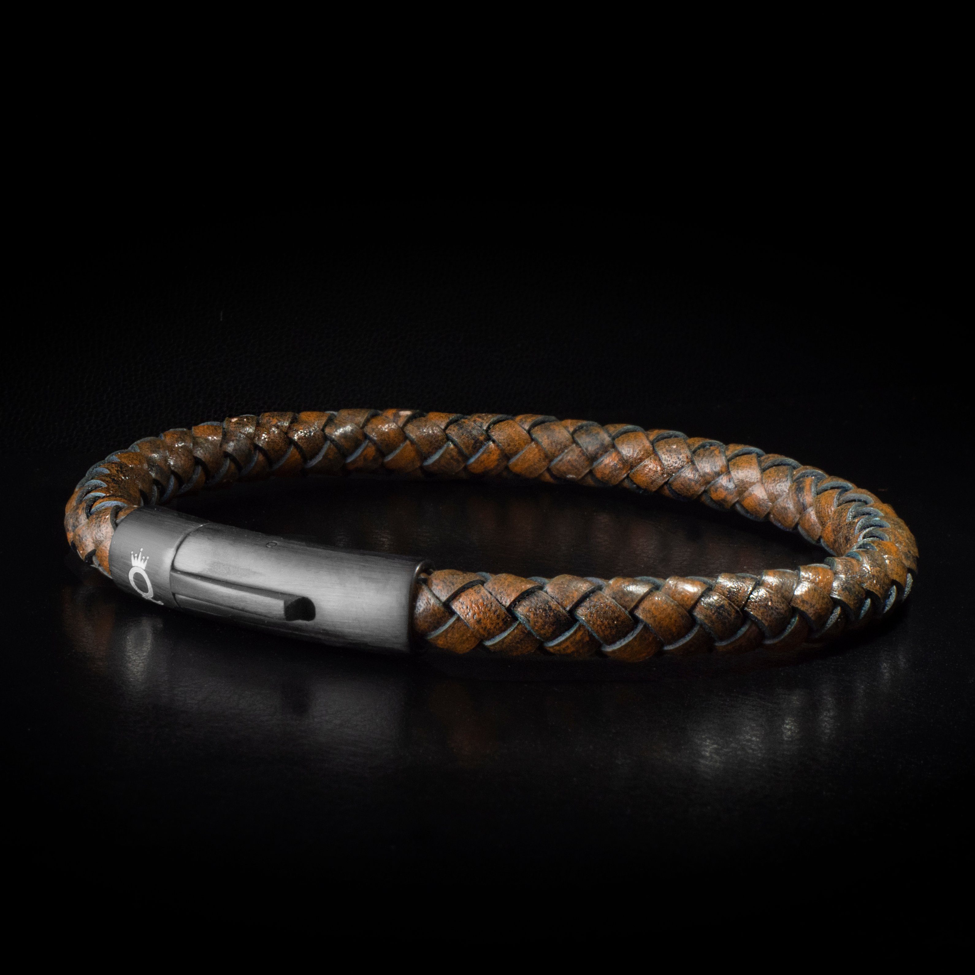 UNIQAL.de Lederarmband Lederarmband Herren "SIMPLE" Geflochten, gestapelt ( günstig online kaufen