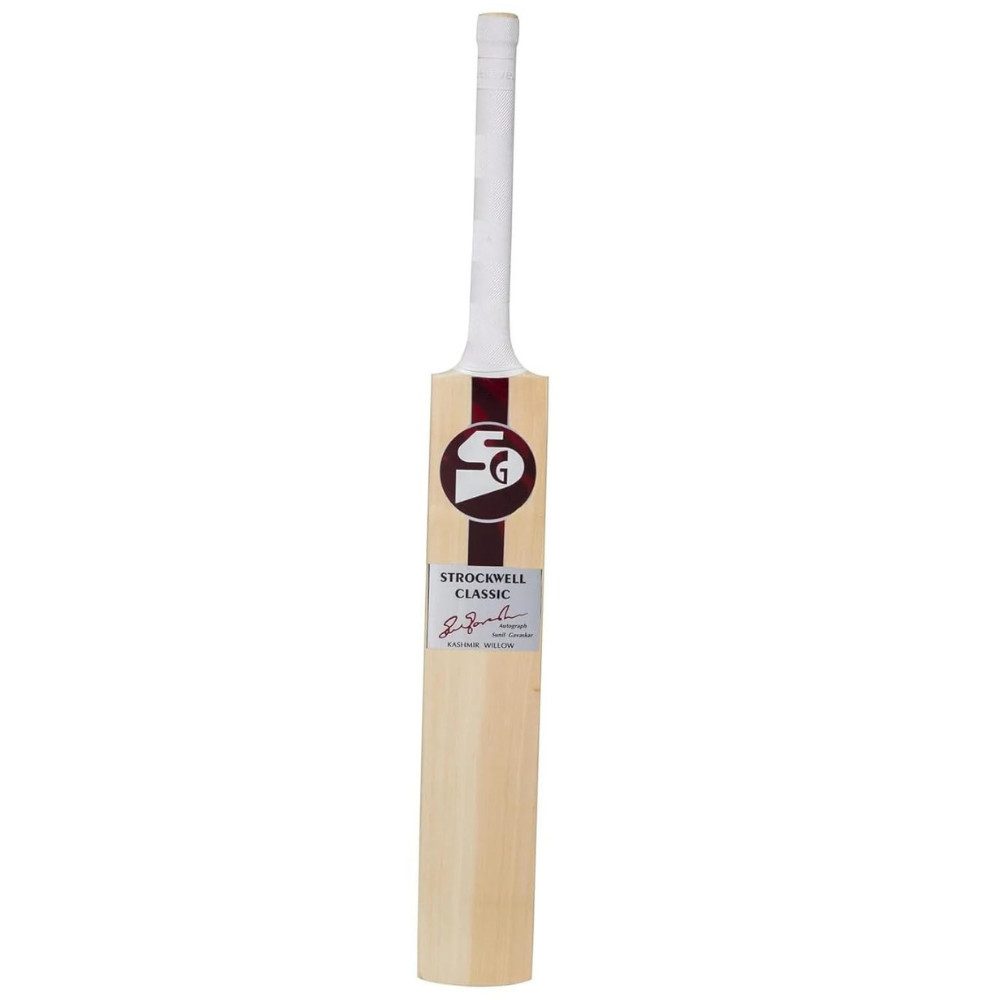 SG Badmintonschläger Strokewell Classic Cricket Bat Holz Kurzgriff Flexibel mit Power, (Einzelner Cricket-Schläger, Größe Short Handle, Farbe Beige)