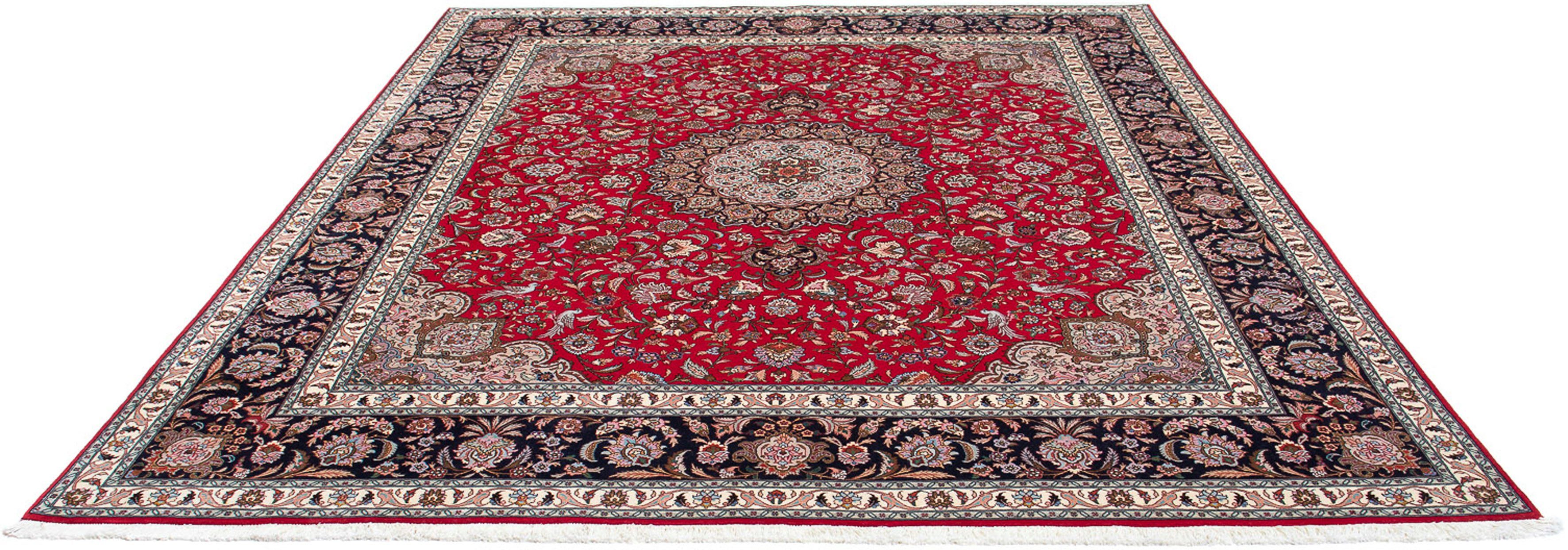 Orientteppich Perser - Täbriz - Royal - 300 x 245 cm - rot, morgenland, rechteckig, Höhe: 7 mm, Wohnzimmer, Handgeknüpft, Einzelstück mit Zertifikat