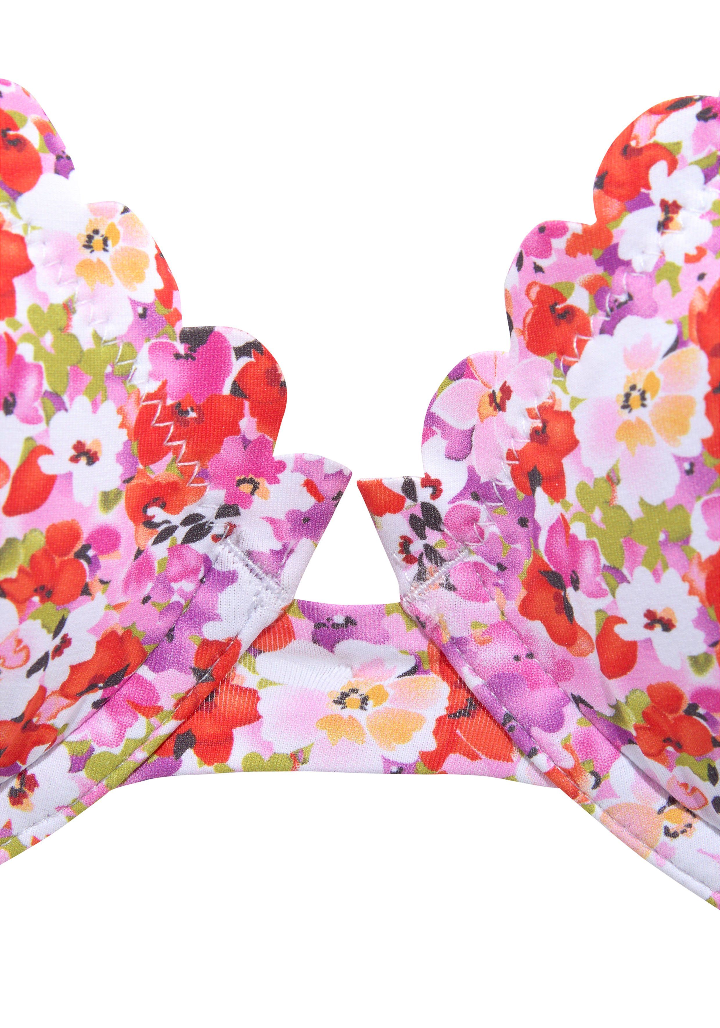 LASCANA Bügel-Bikini-Top Jasmin, mit Wattierung und im Blümchen-Design