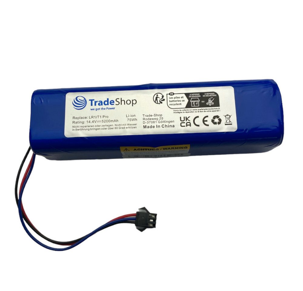 Trade-Shop Akku passend für Roidmi 4INR19/66-2, Proscenic M26-4S2P Akku Li-Ion 5200 mAh (14,4 V)