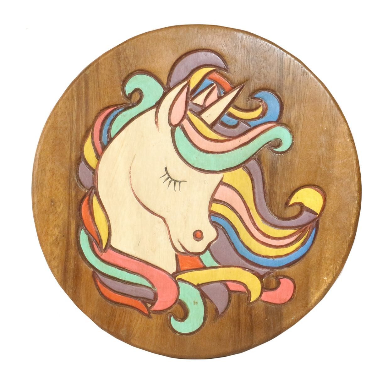 Oriental Galerie Sitzhocker Kinderhocker Stuhl für Kinder Einhorn 25 cm (1 günstig online kaufen