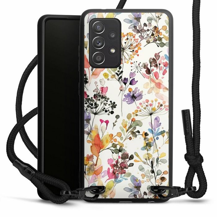 DeinDesign Handyhülle Blume Muster Pastell Wild Grasses Samsung Galaxy A52 5G Premium Handykette Hülle mit Band
