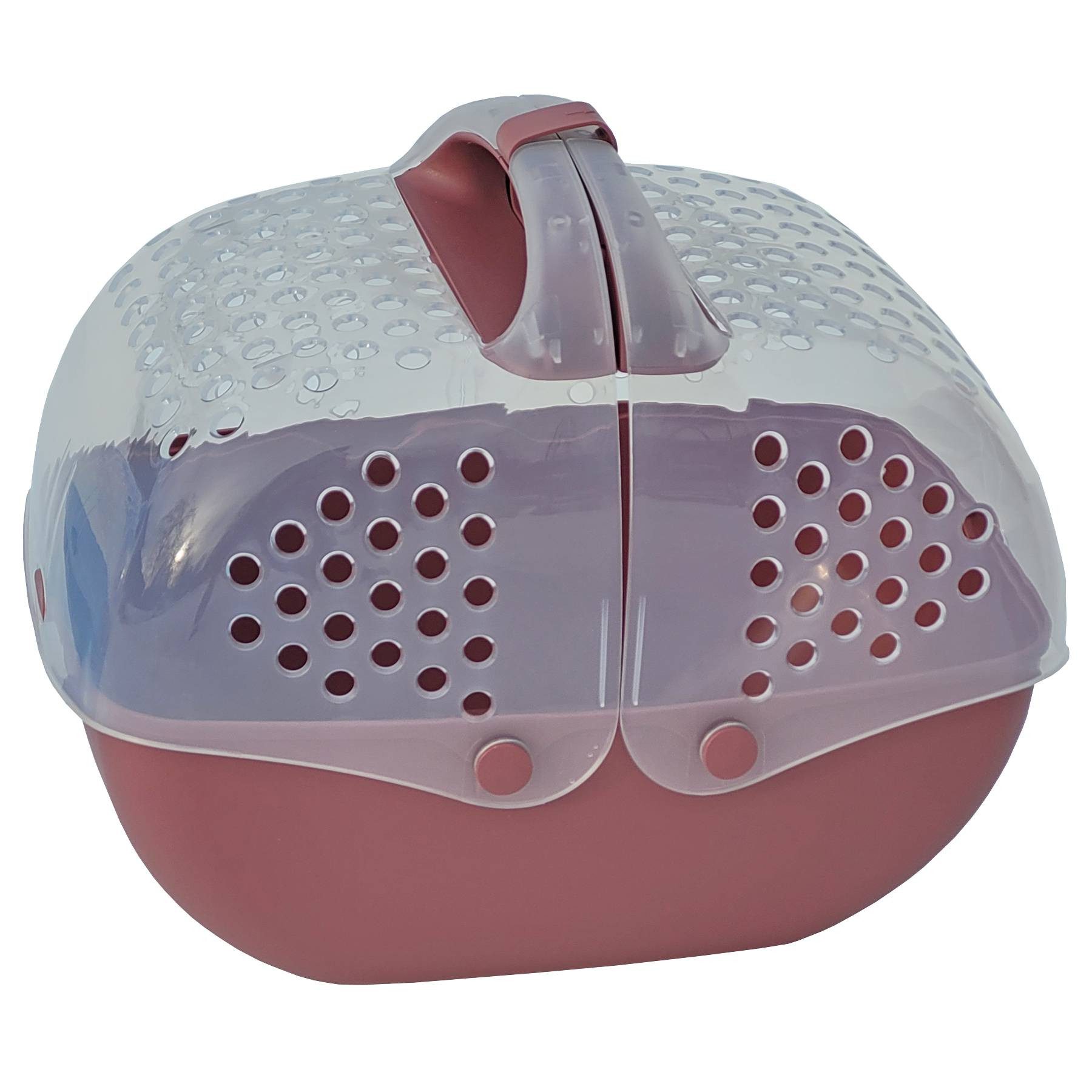 PETGARD Tiertransportbox Transportbox für Kleintiere Kaninchen usw. 36 x 25 x 29 cm, Kaninchen usw. 36 x 25 x 29 cm / rosa