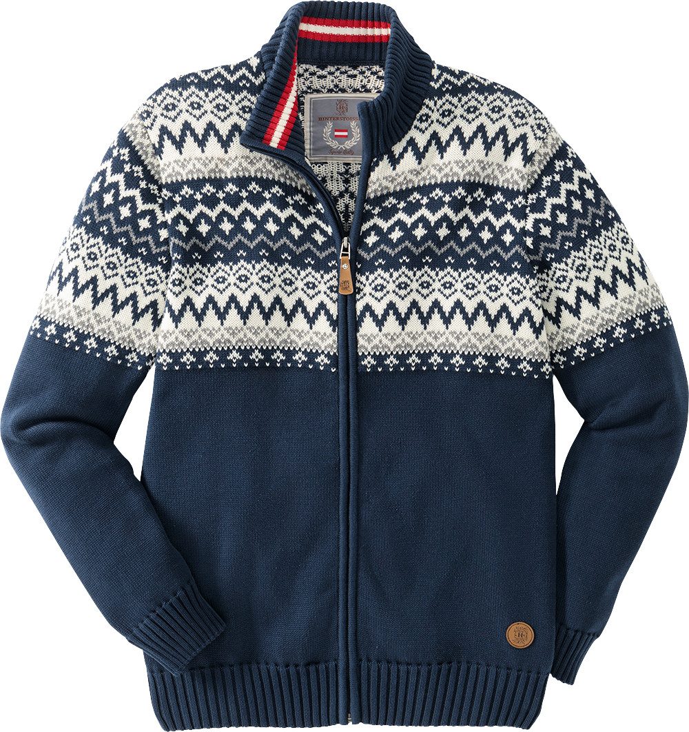 Hinterstoisser Strickjacke Mit charakteristischem Norweger-Muster