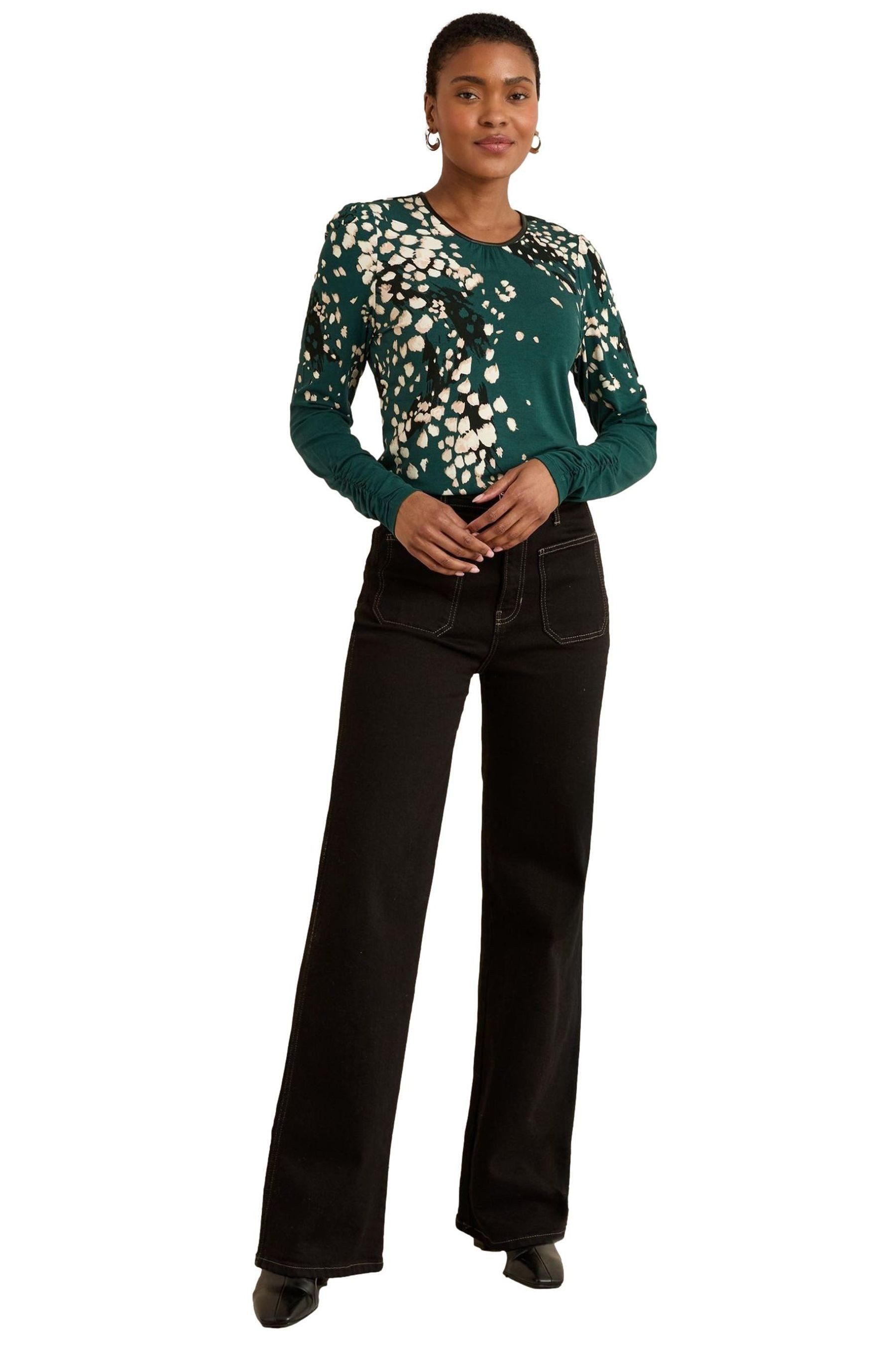Langarmbluse Love & Roses Jersey-Oberteil, Regular