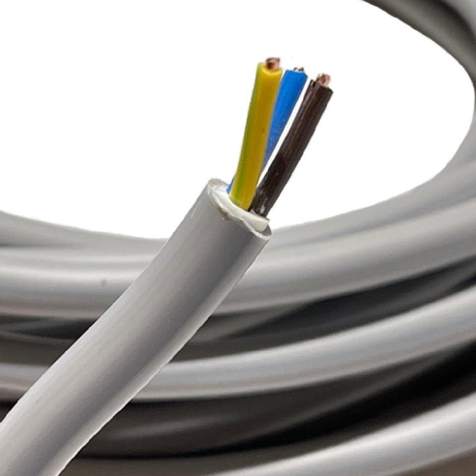 VaGo-Tools Mantelleitung NYM-J 3 x 1,5 - 10m grau Kabel Stromkabel, NYM-J, NYM-J
