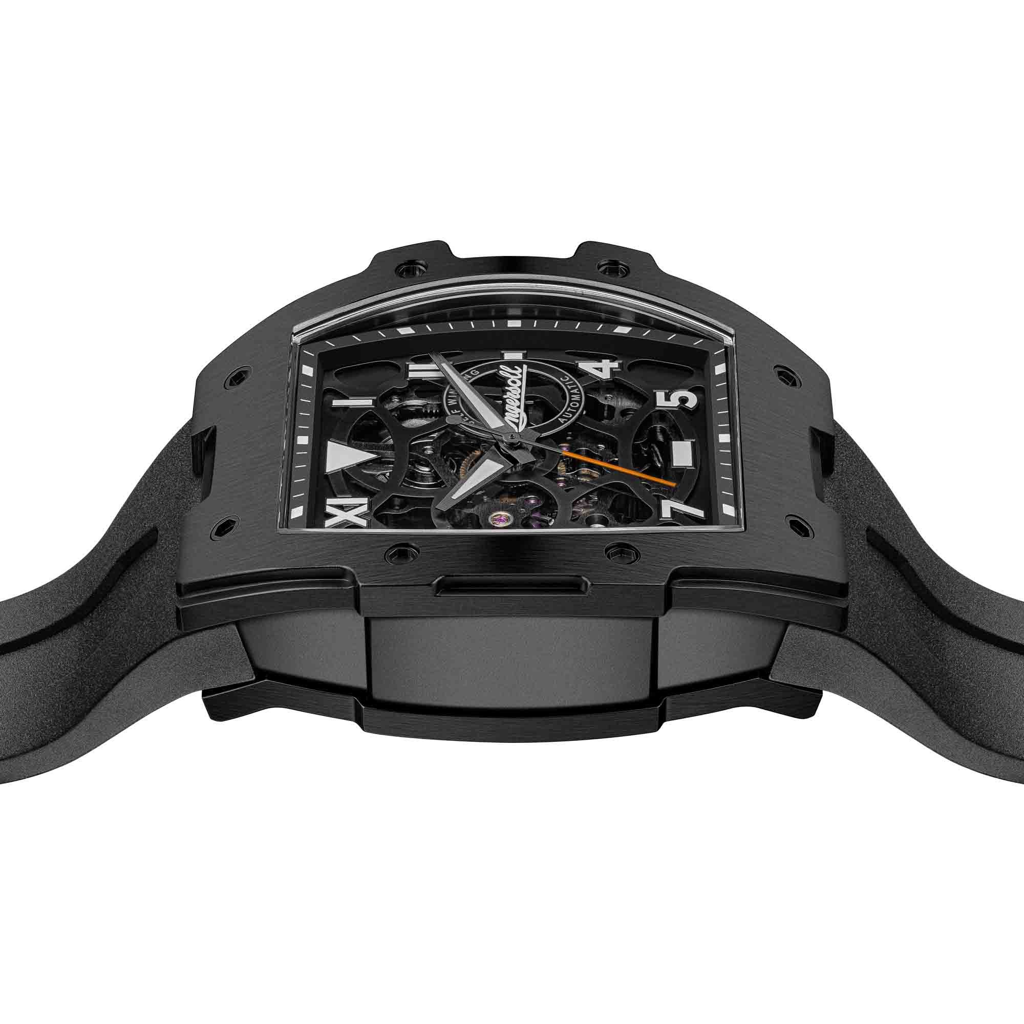 Ingersoll Automatikuhr The Play I15302, Armbanduhr, Herrenuhr, Mechanische Uhr, Silikonarmband, analog