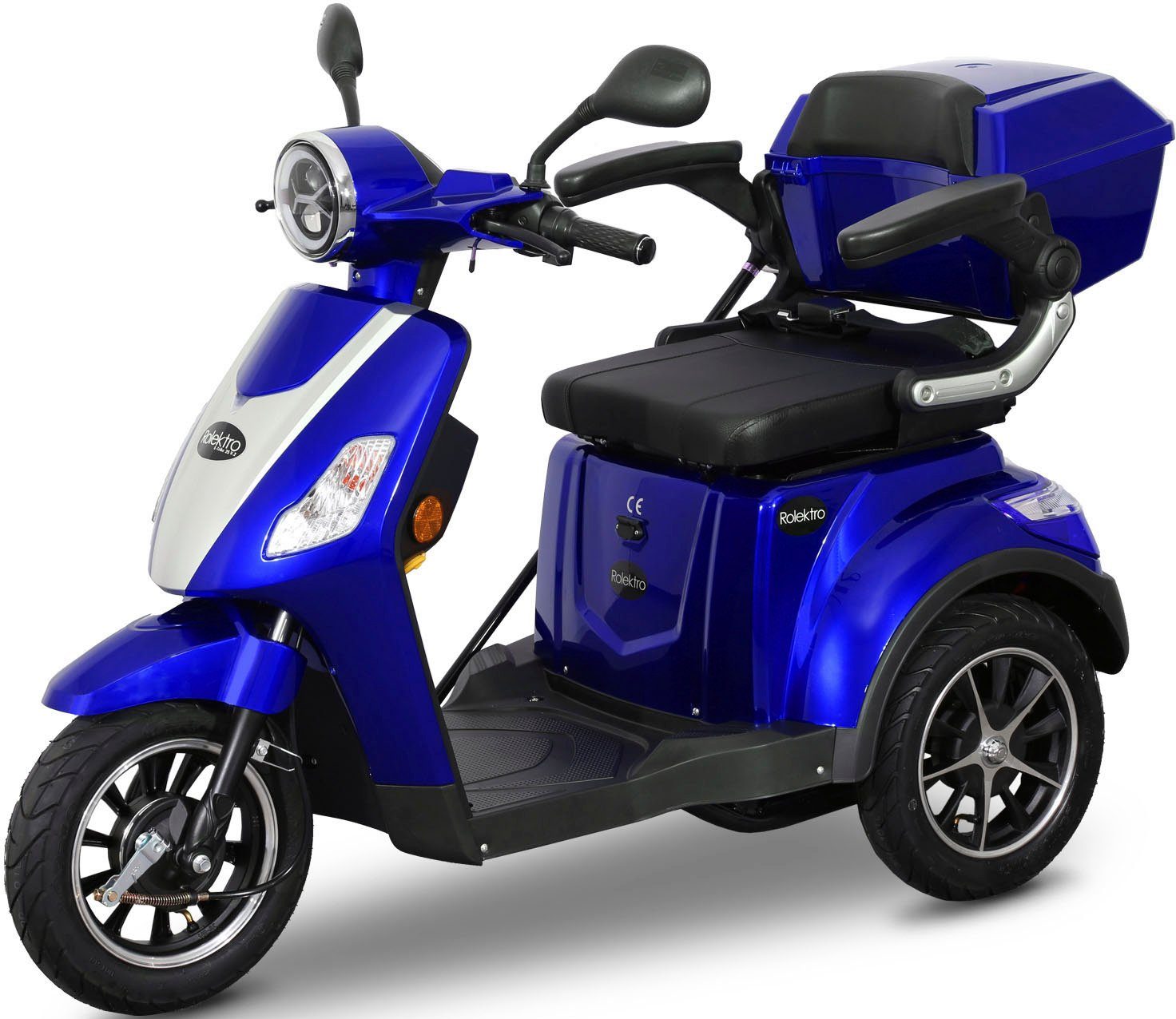 Rolektro Elektromobil E-Trike 25 V.2, Blei-Gel-Akku, 1000 W, 25 km/h, (mit Topcase)