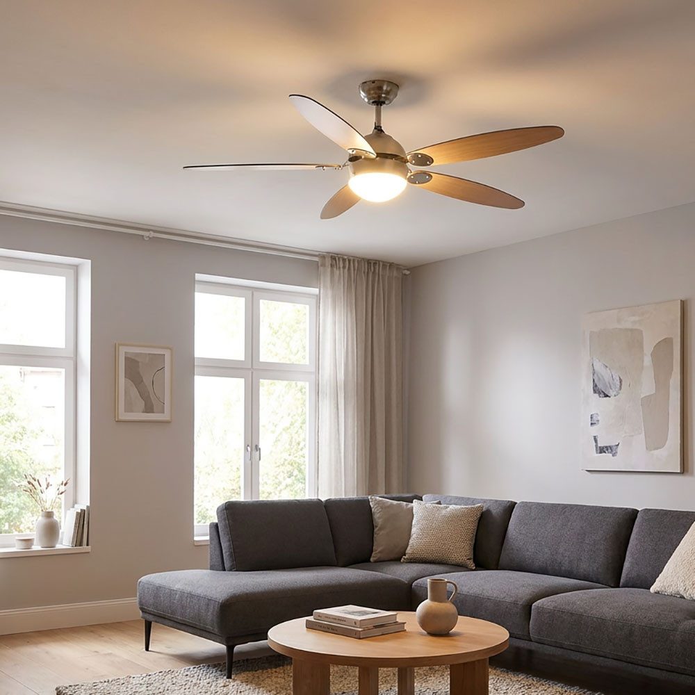 GLOBO LIGHTING Deckenventilator, LED Deckenventilator mit Beleuchtung Sommer Winter Flügel wendbar