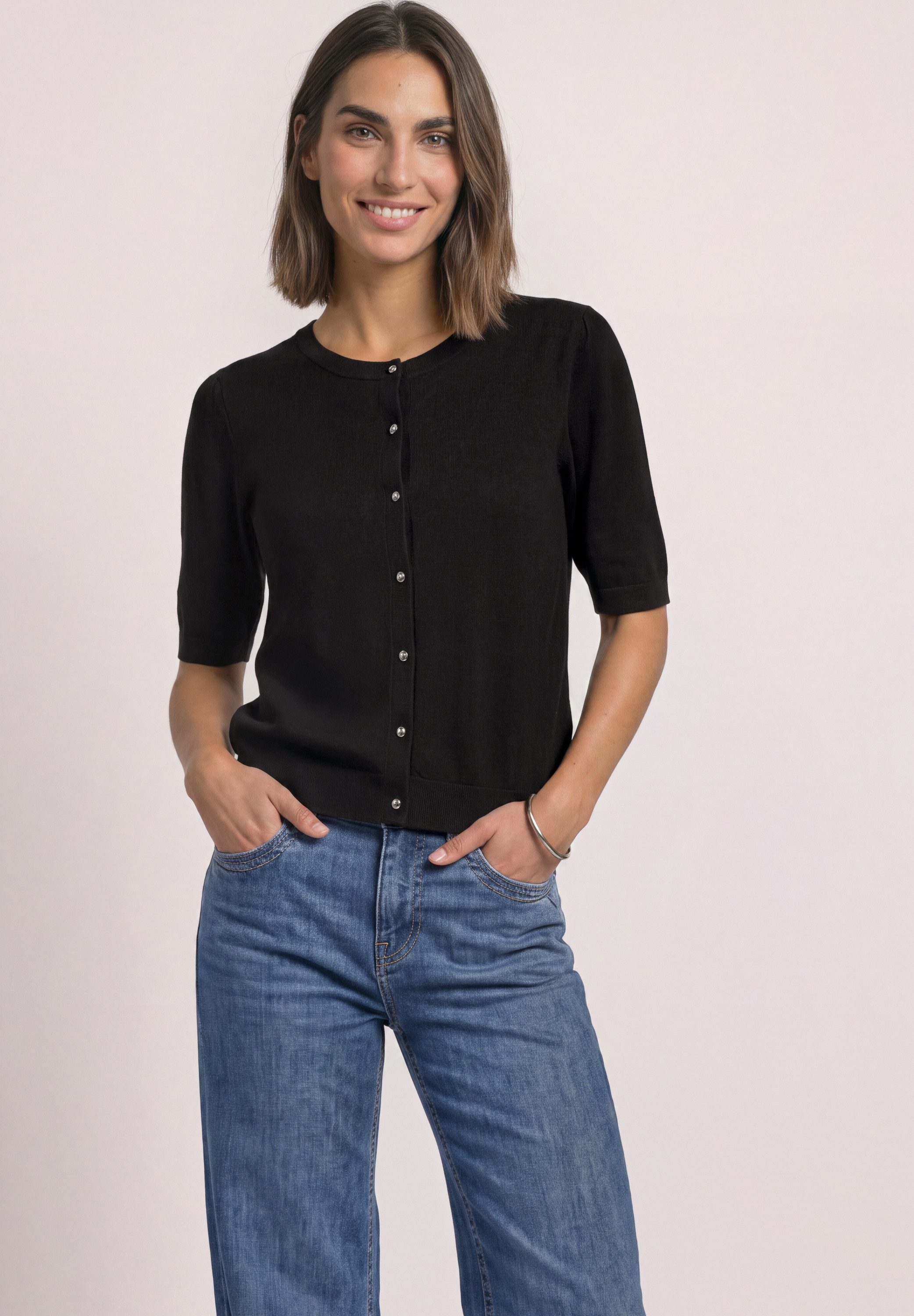 STREET ONE Cardigan mit Rundhalsausschnitt