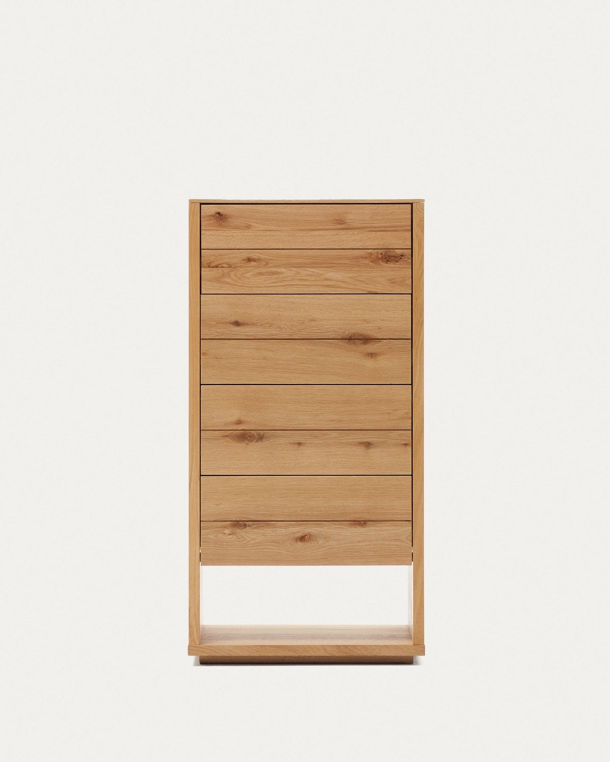 Natur24 Kommode Kommode Agluema 60 x 40 x 120 cm Eichenfurnier Schrank Sideboard