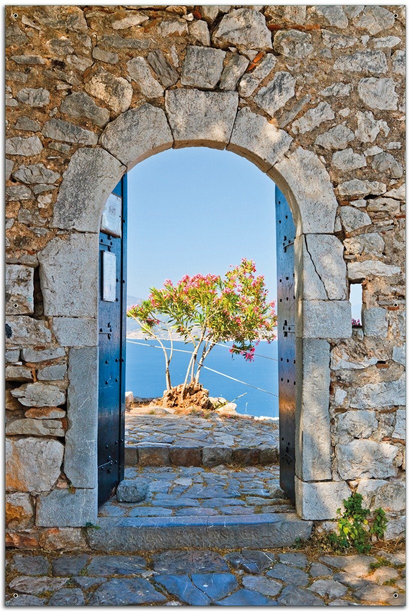 Wallario Sichtschutzzaunmatten Torbogen Toskana günstig online kaufen