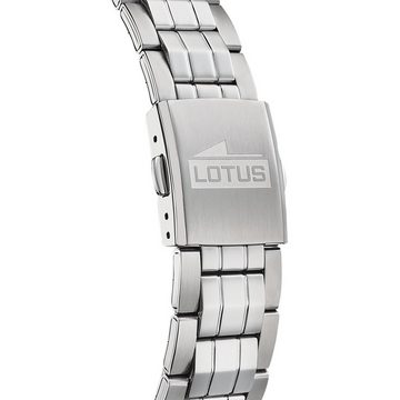 Lotus Quarzuhr LOTUS Herren Uhr Fashion 18670/3, Herren Armbanduhr rund, groß (ca. 42mm), Edelstahlarmband silber