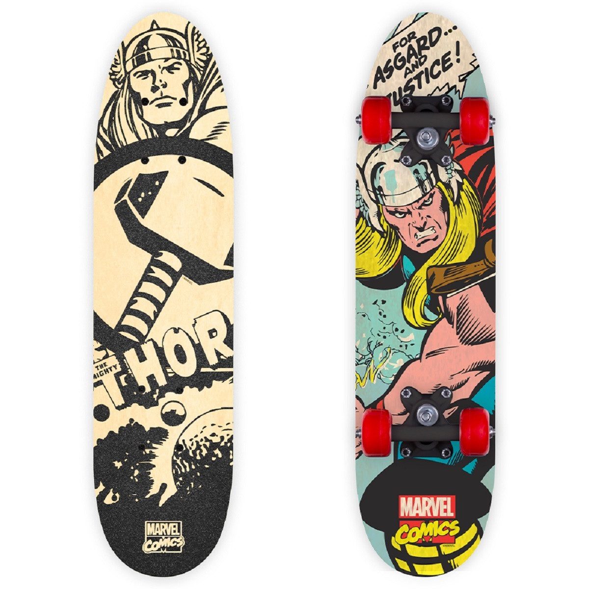 Captain America Skateboard Thor Robustes 9-Schichten Ahornholz mit 95A PVC-Rädern